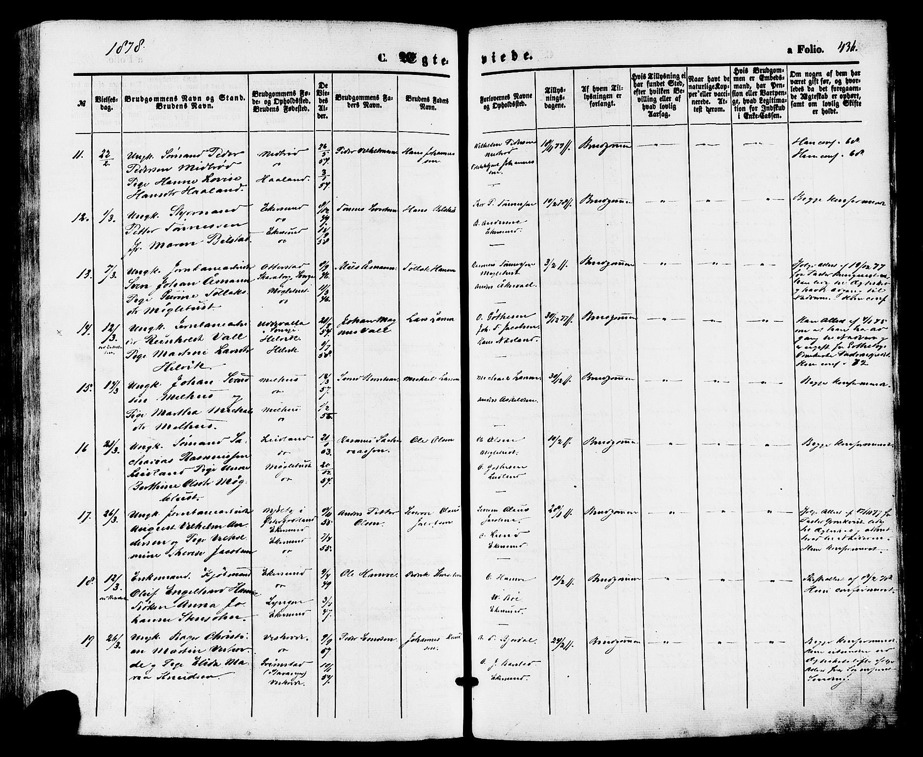 Eigersund sokneprestkontor, AV/SAST-A-101807/S08/L0014: Parish register (official) no. A 13, 1866-1878, p. 436