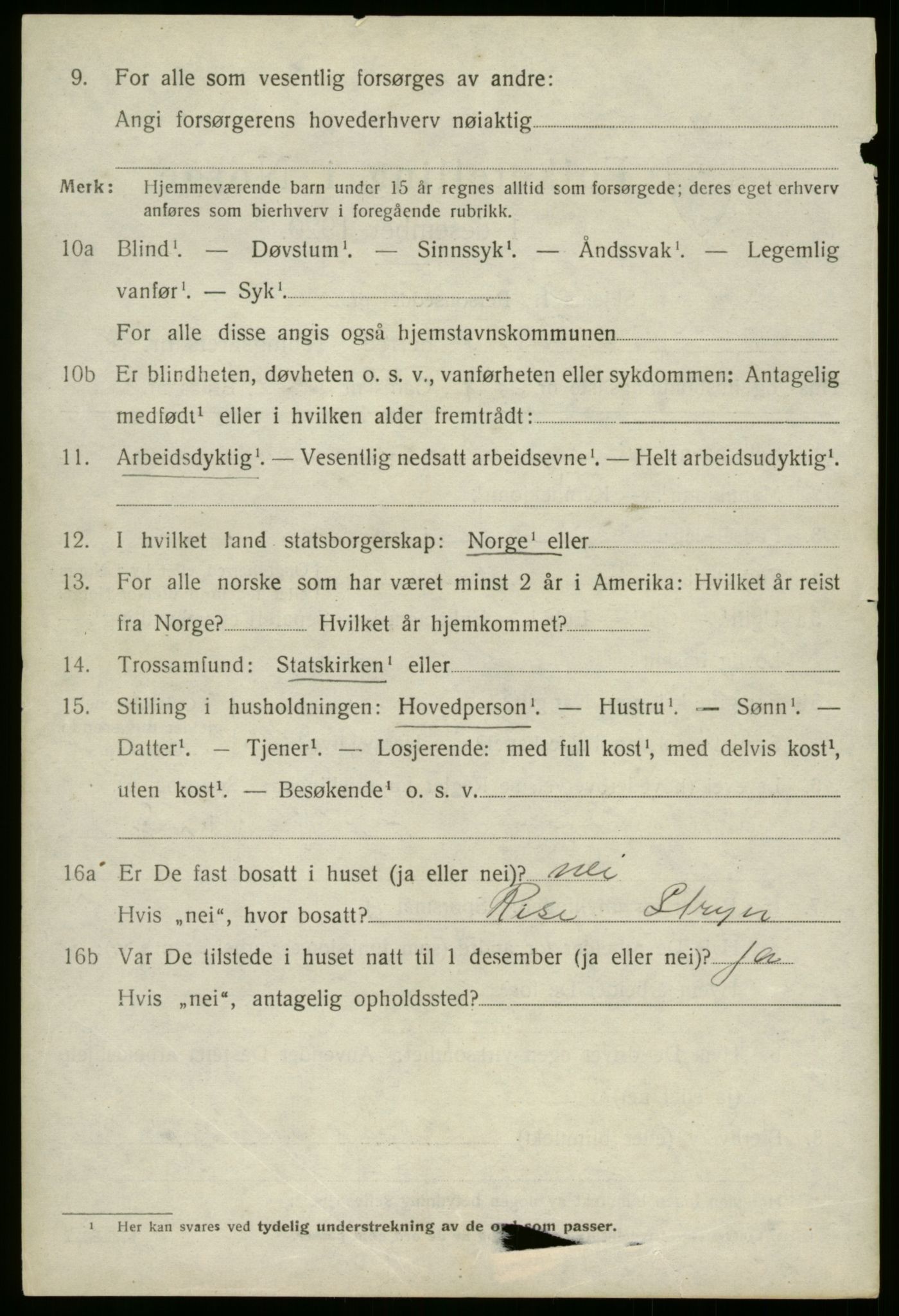 SAB, 1920 census for Stryn, 1920, p. 2147