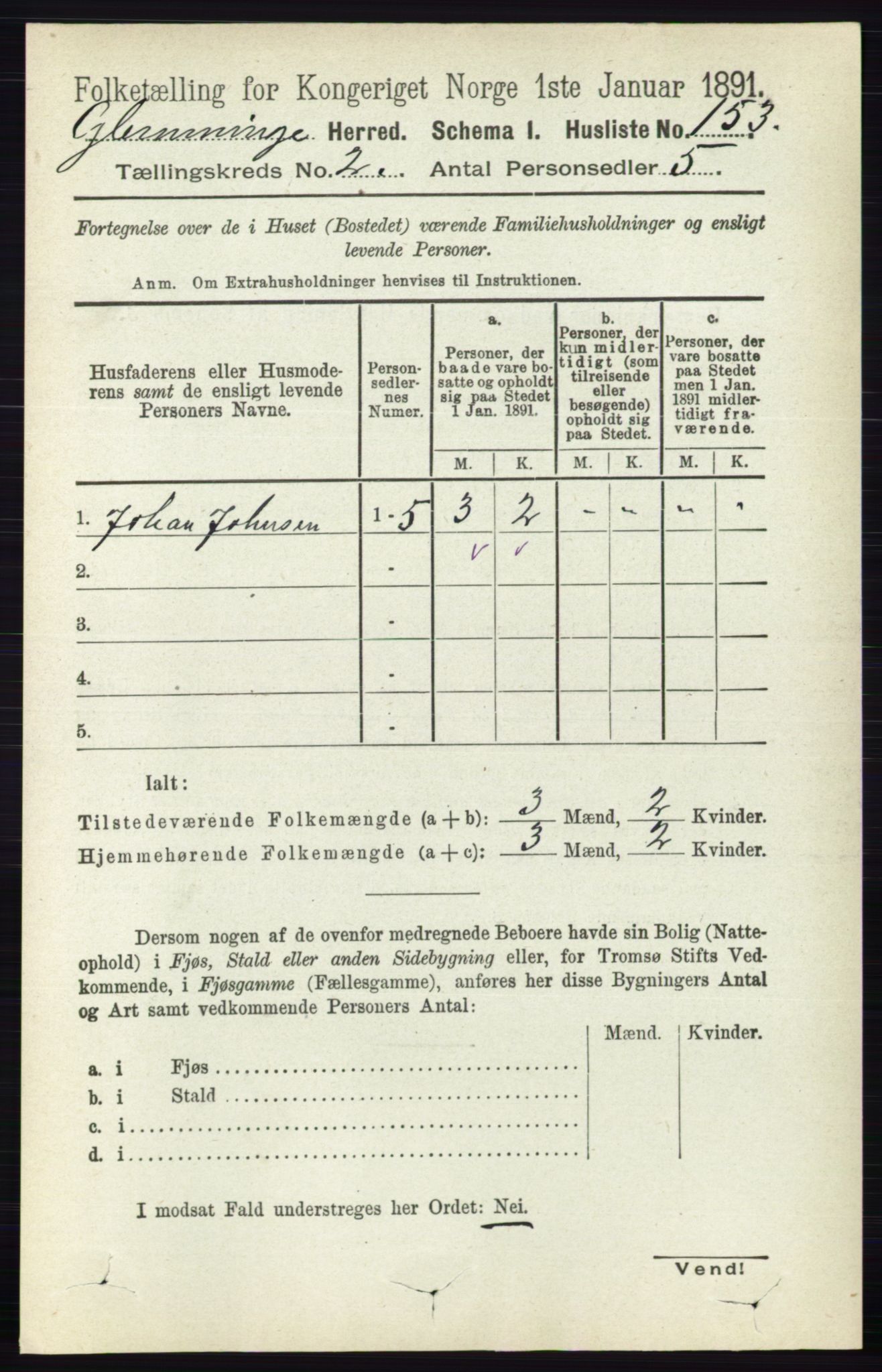 RA, 1891 census for 0132 Glemmen, 1891, p. 571