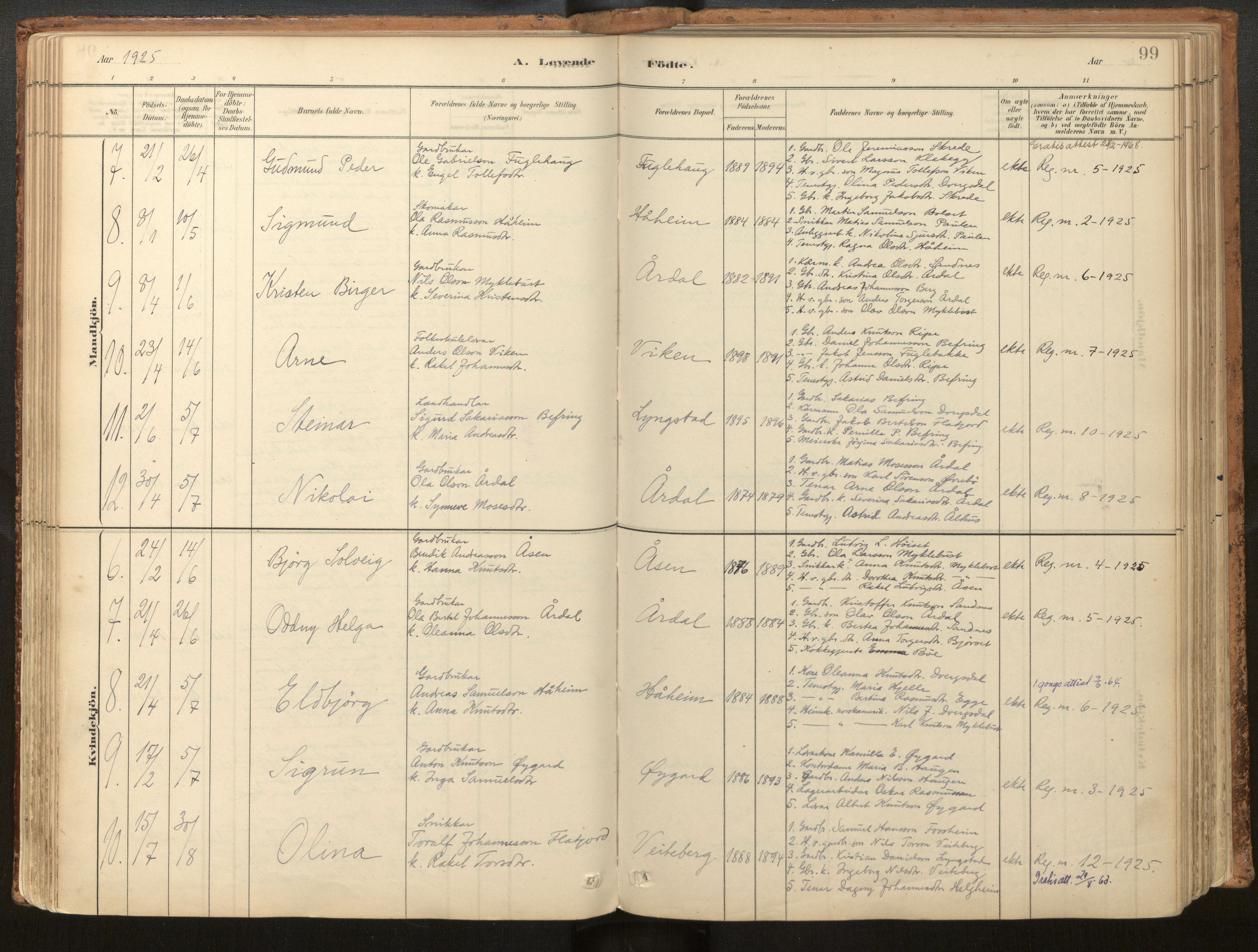 Jølster sokneprestembete, SAB/A-80701/H/Haa/Haac/L0001: Parish register (official) no. C 1, 1882-1928, p. 99