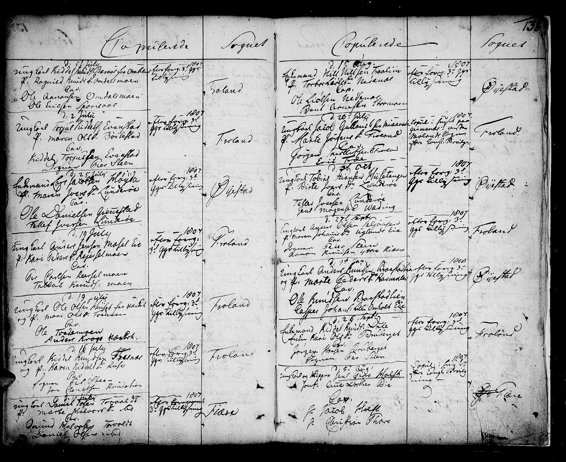 Øyestad sokneprestkontor, SAK/1111-0049/F/Fa/L0009: Parish register (official) no. A 9, 1778-1808, p. 138