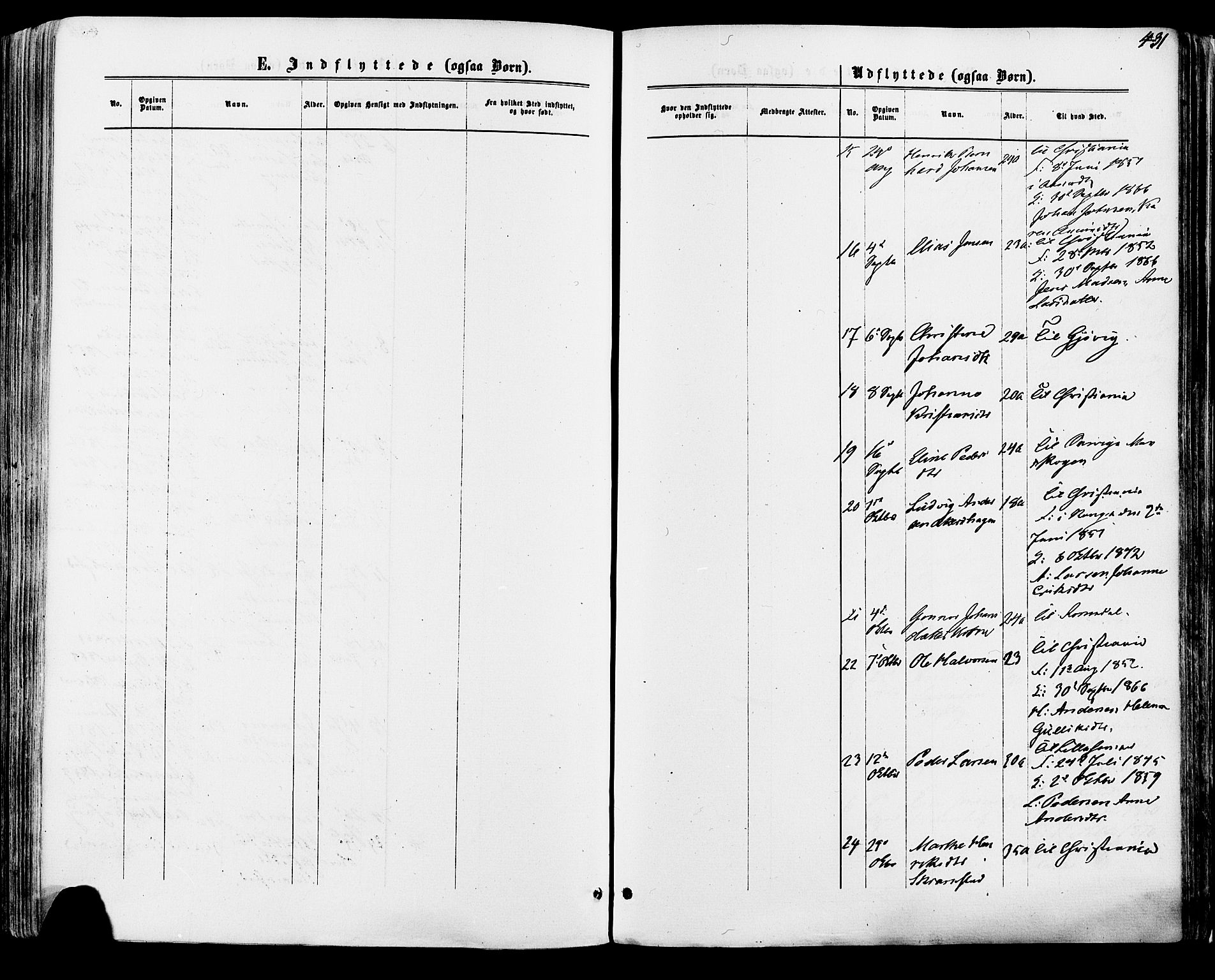 Vang prestekontor, Hedmark, AV/SAH-PREST-008/H/Ha/Haa/L0015: Parish register (official) no. 15, 1871-1885, p. 431