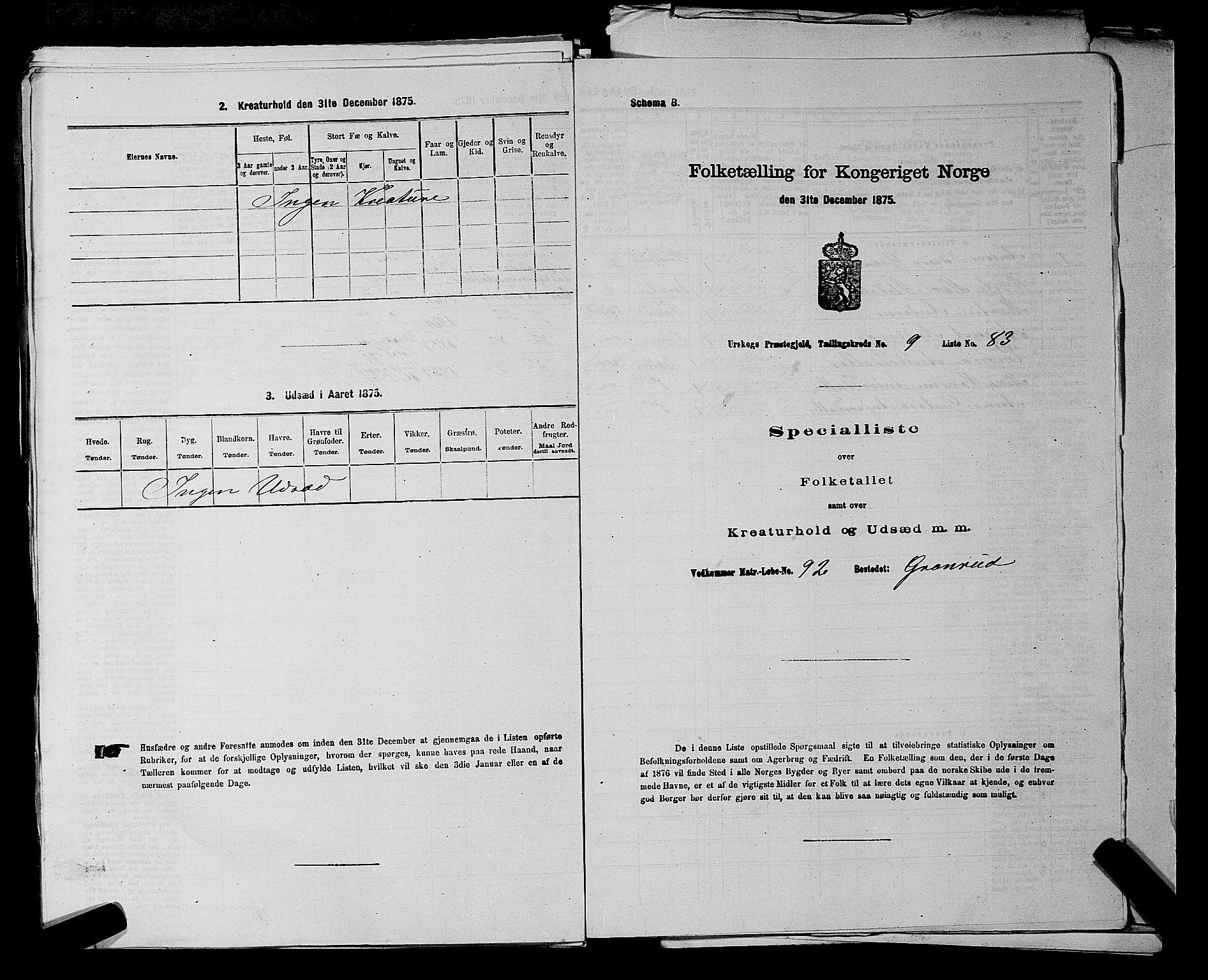 RA, 1875 census for 0224P Aurskog, 1875, p. 1001