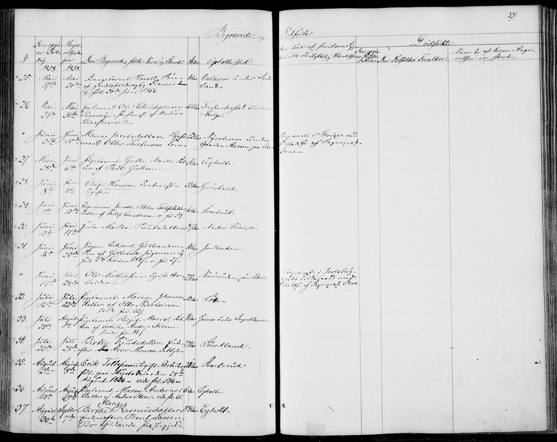 Skoger kirkebøker, SAKO/A-59/F/Fa/L0003: Parish register (official) no. I 3, 1842-1861, p. 331