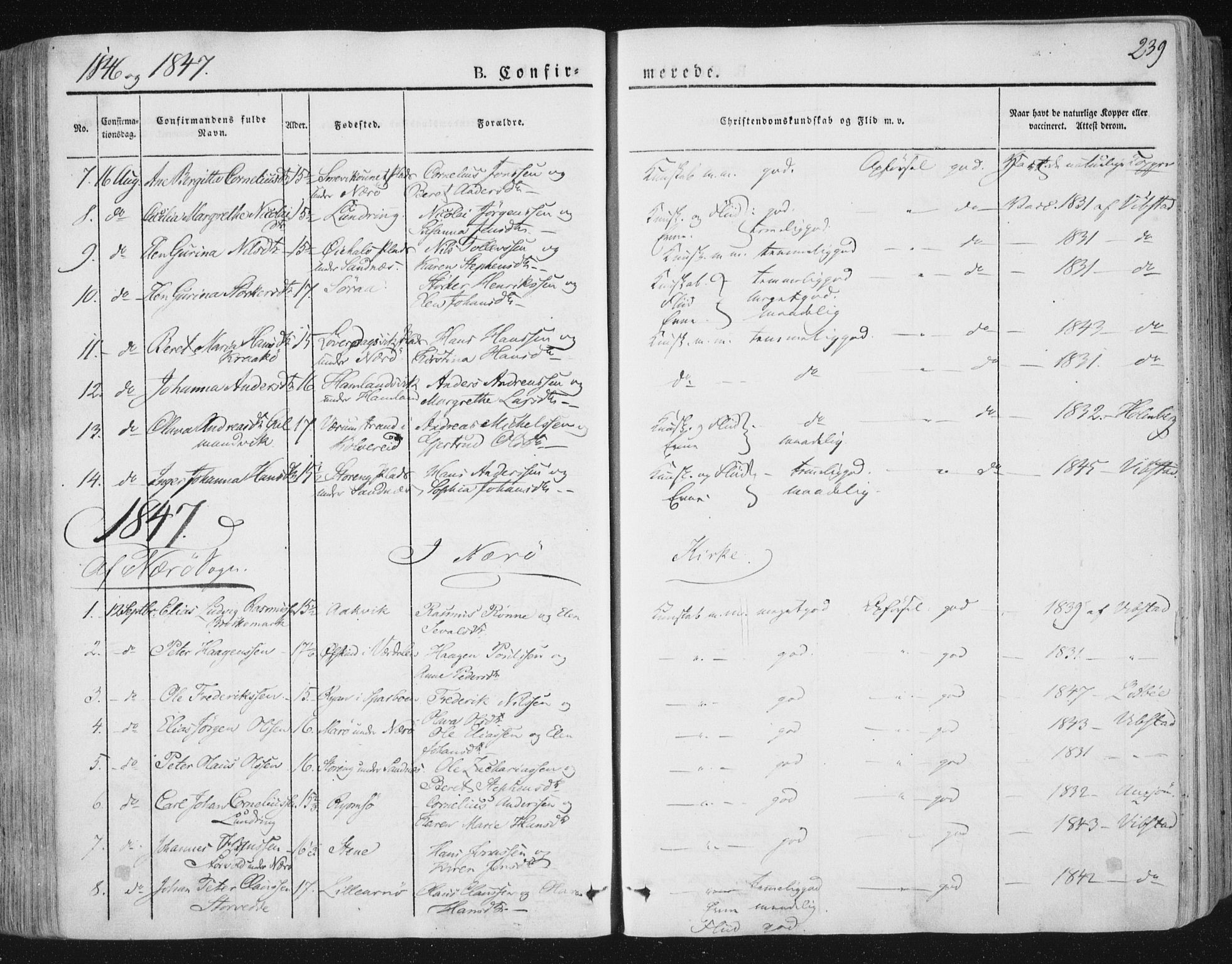 Ministerialprotokoller, klokkerbøker og fødselsregistre - Nord-Trøndelag, SAT/A-1458/784/L0669: Parish register (official) no. 784A04, 1829-1859, p. 239