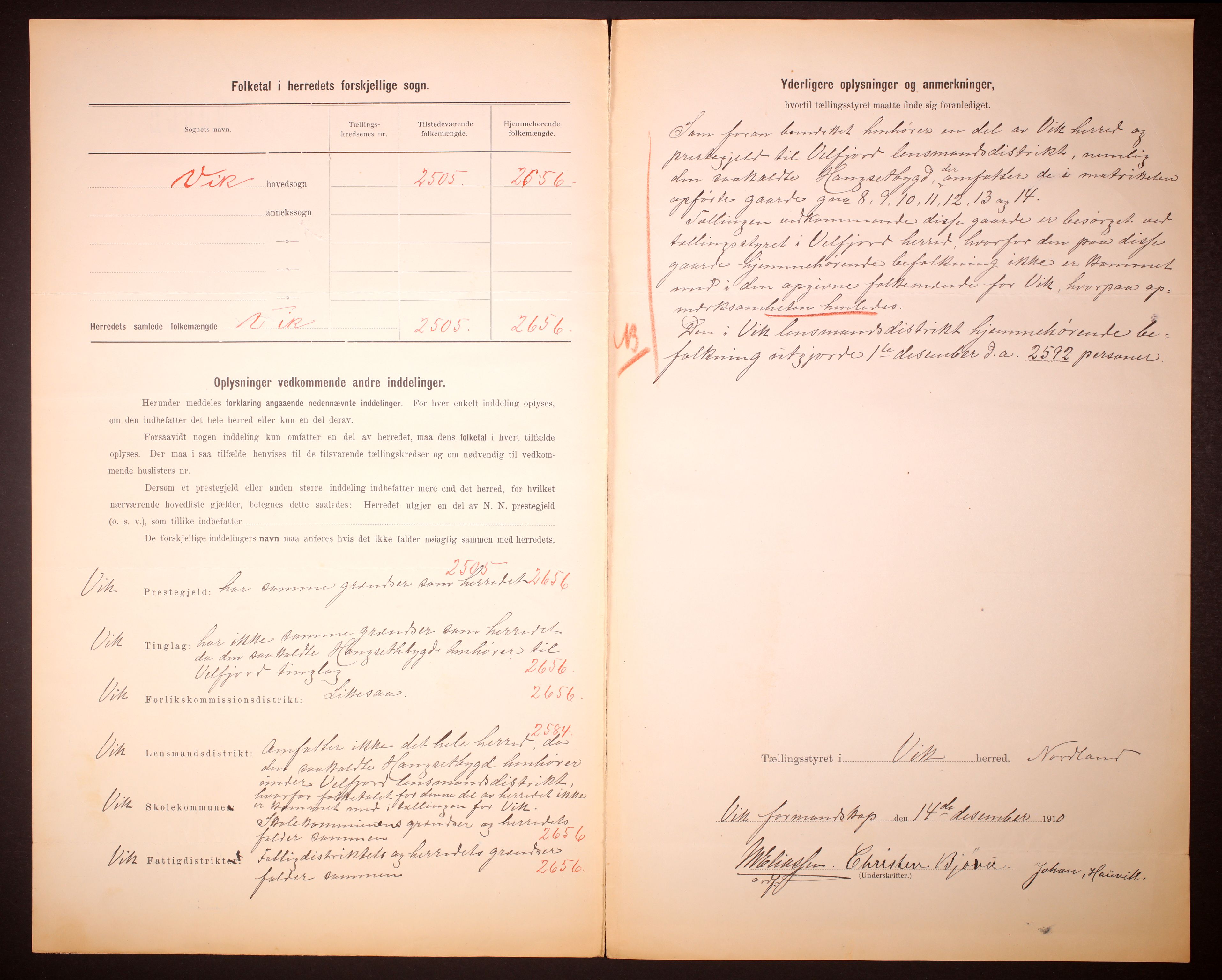 RA, 1910 census for Vik, 1910, p. 3