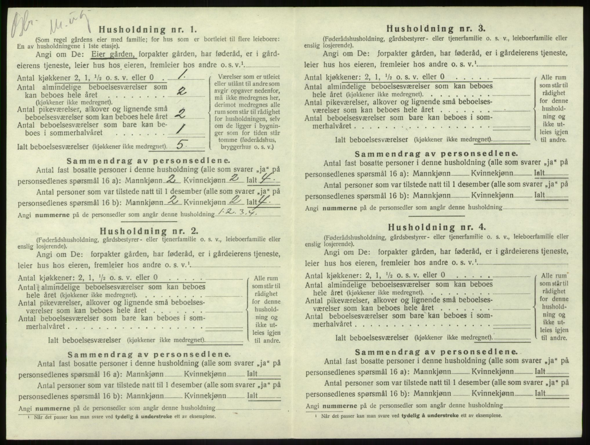 SAB, 1920 census for Førde, 1920, p. 796