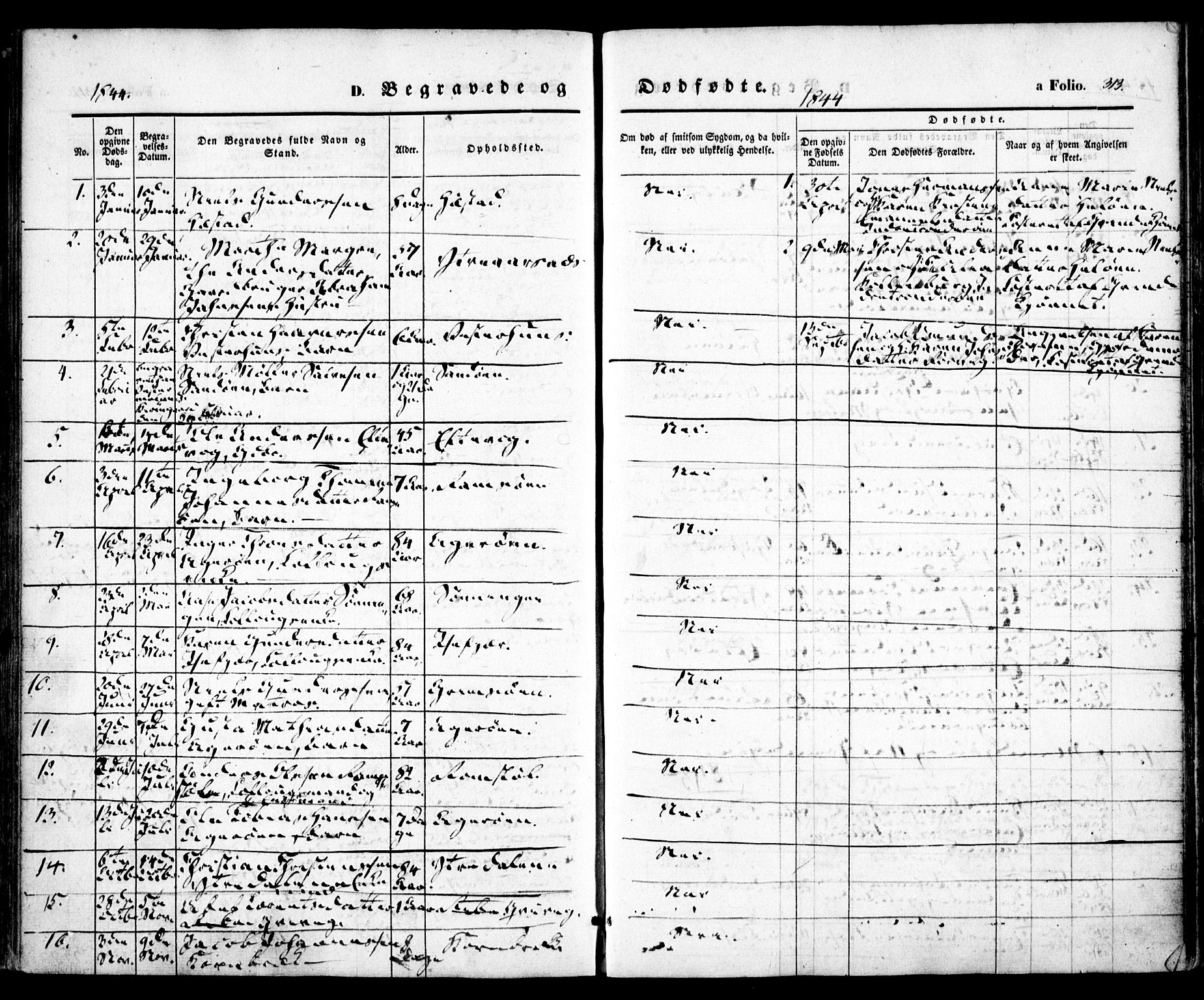 Høvåg sokneprestkontor, SAK/1111-0025/F/Fa/L0003: Parish register (official) no. A 3, 1843-1858, p. 313