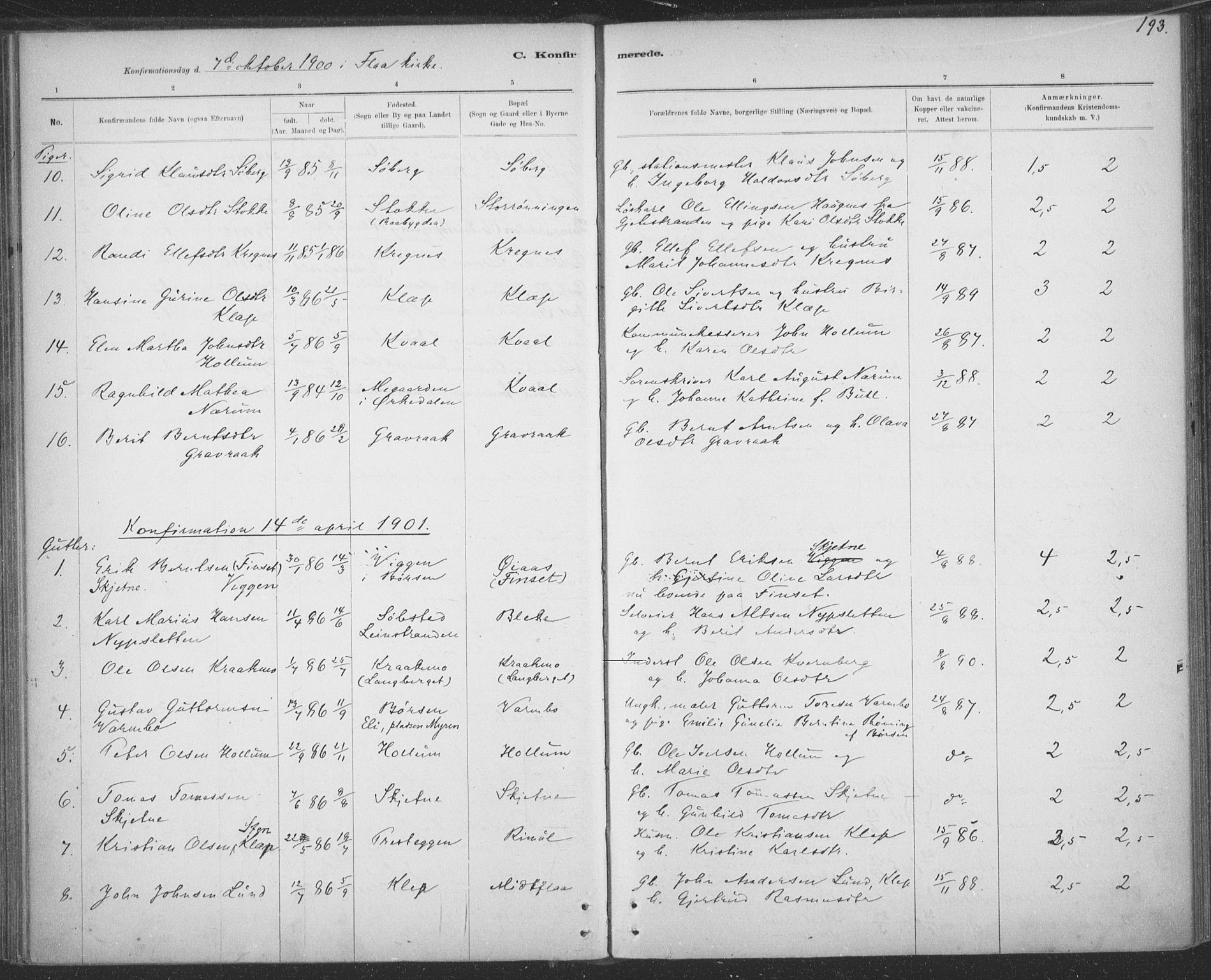 Ministerialprotokoller, klokkerbøker og fødselsregistre - Sør-Trøndelag, SAT/A-1456/691/L1085: Parish register (official) no. 691A17, 1887-1908, p. 193