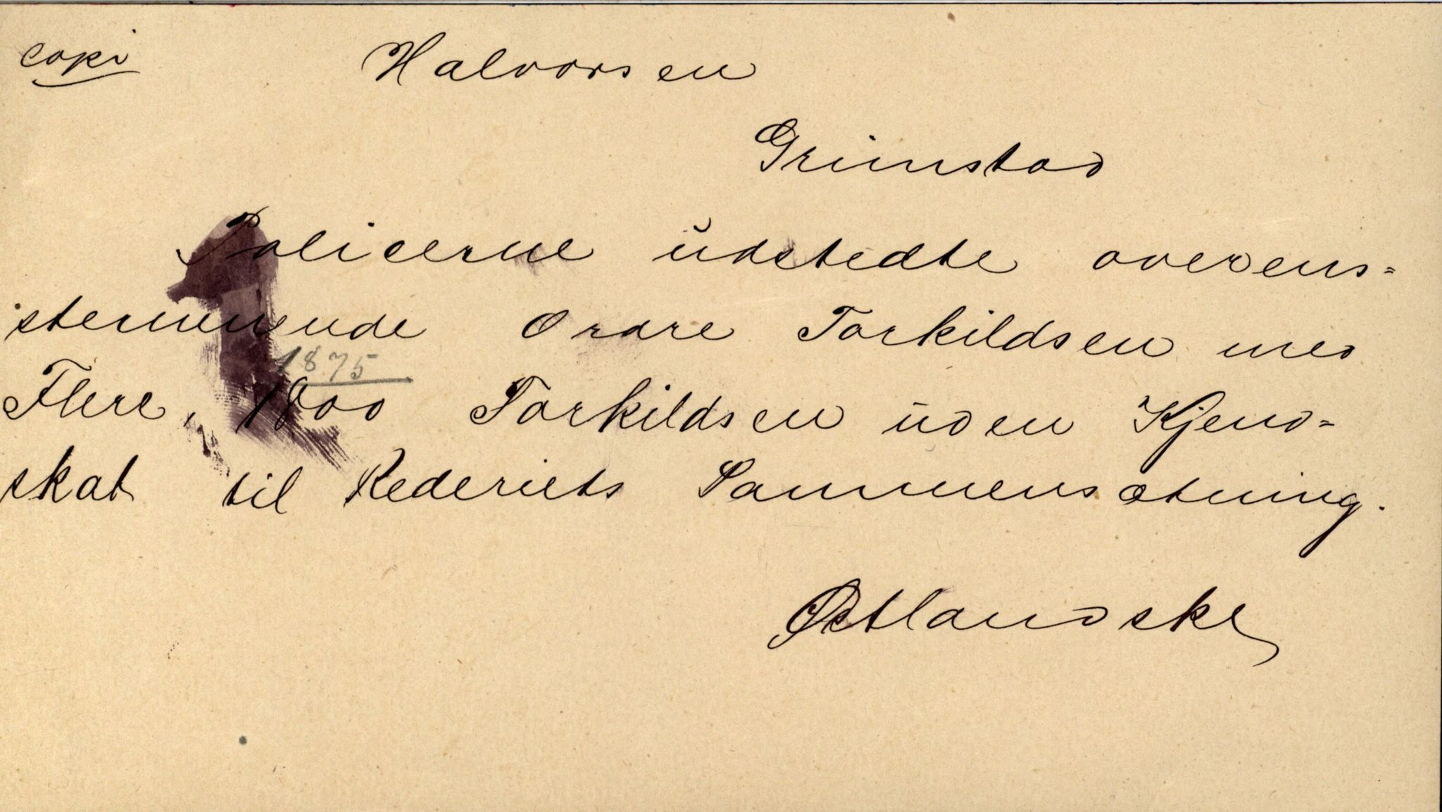 Pa 63 - Østlandske skibsassuranceforening, VEMU/A-1079/G/Ga/L0026/0002: Havaridokumenter / Dovre, Dictator, Ella, Elizabeth Morton, 1890, p. 10