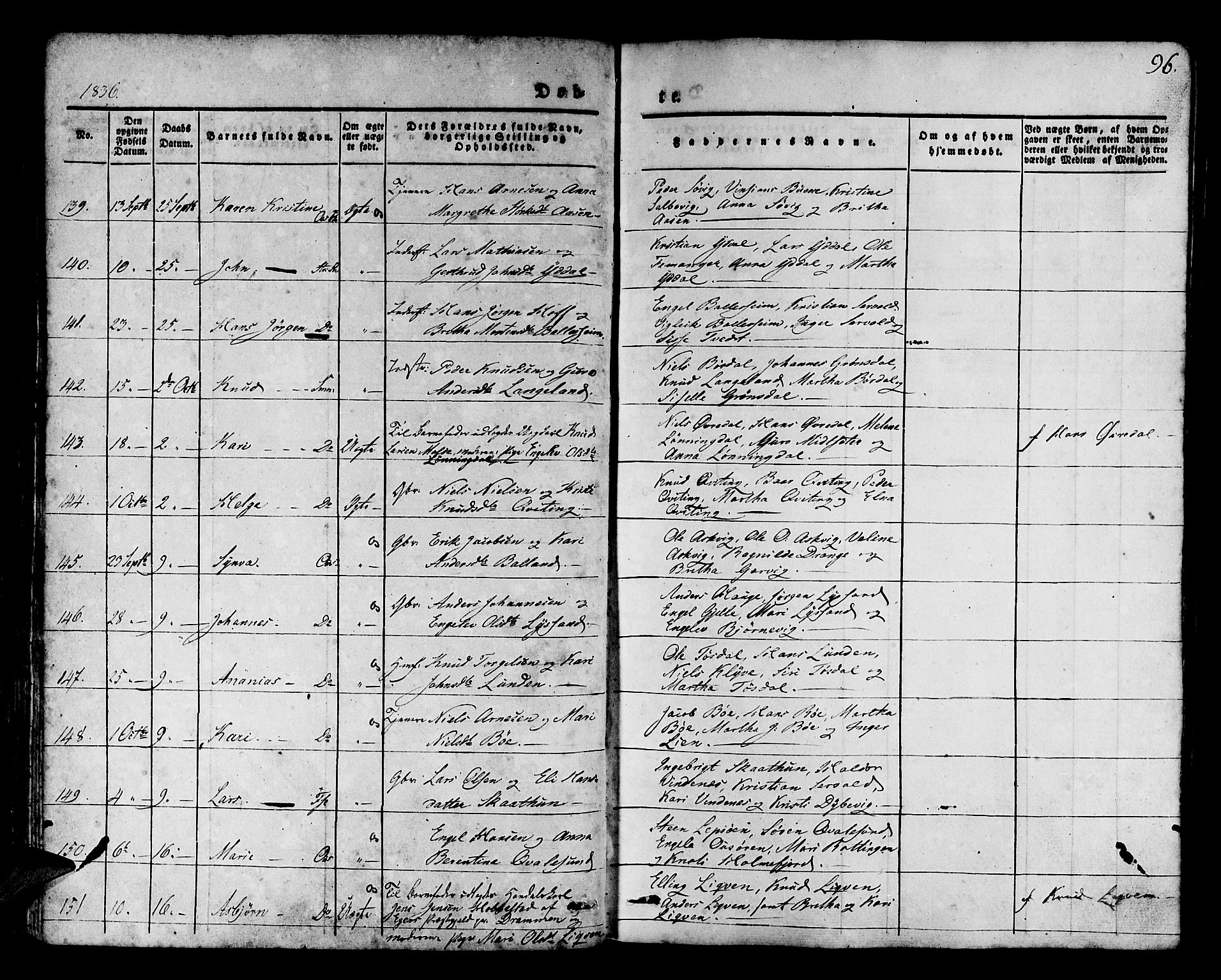 Os sokneprestembete, AV/SAB-A-99929: Parish register (official) no. A 14, 1826-1839, p. 96