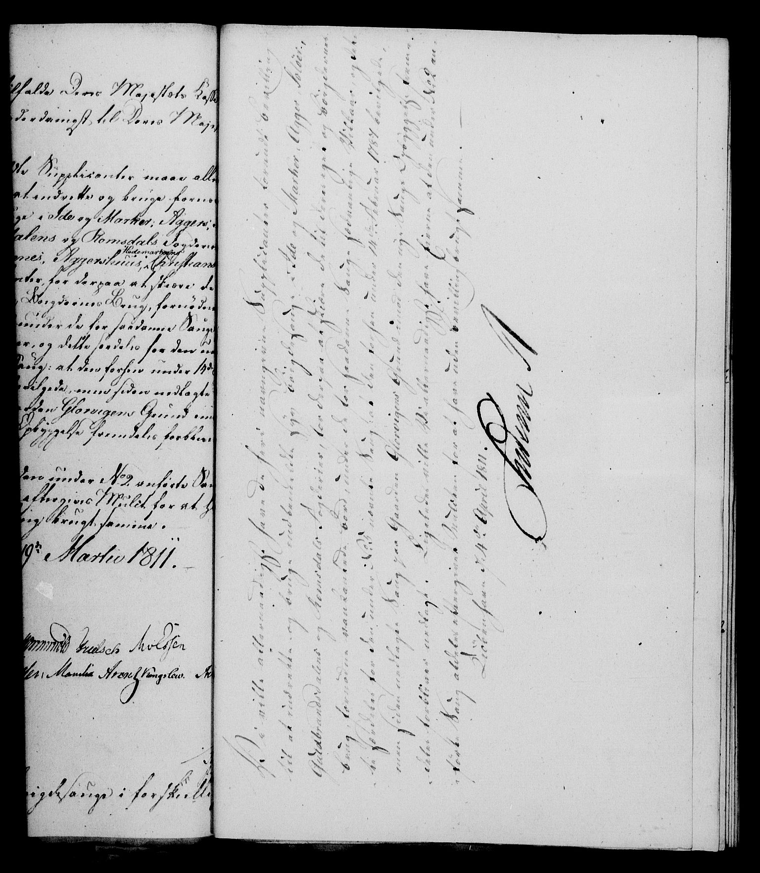 Rentekammeret, Kammerkanselliet, RA/EA-3111/G/Gf/Gfa/L0093: Norsk relasjons- og resolusjonsprotokoll (merket RK 52.93), 1811, p. 134