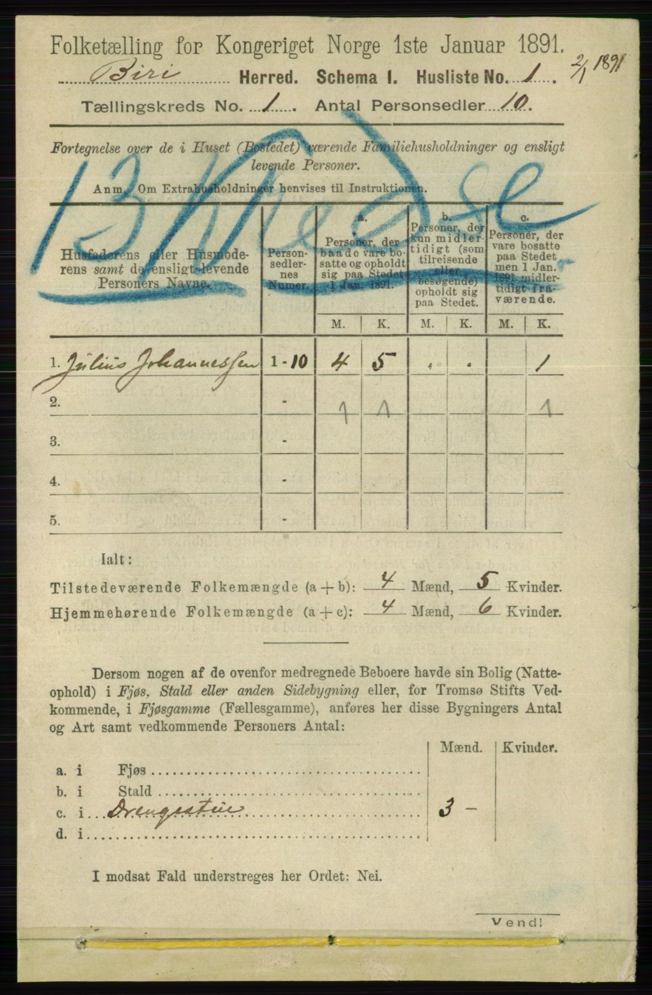 RA, 1891 census for 0525 Biri, 1891, p. 36