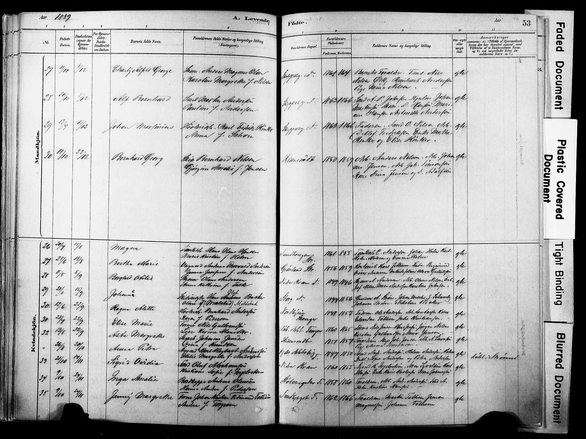 Strømsø kirkebøker, AV/SAKO-A-246/F/Fb/L0006: Parish register (official) no. II 6, 1879-1910, p. 53