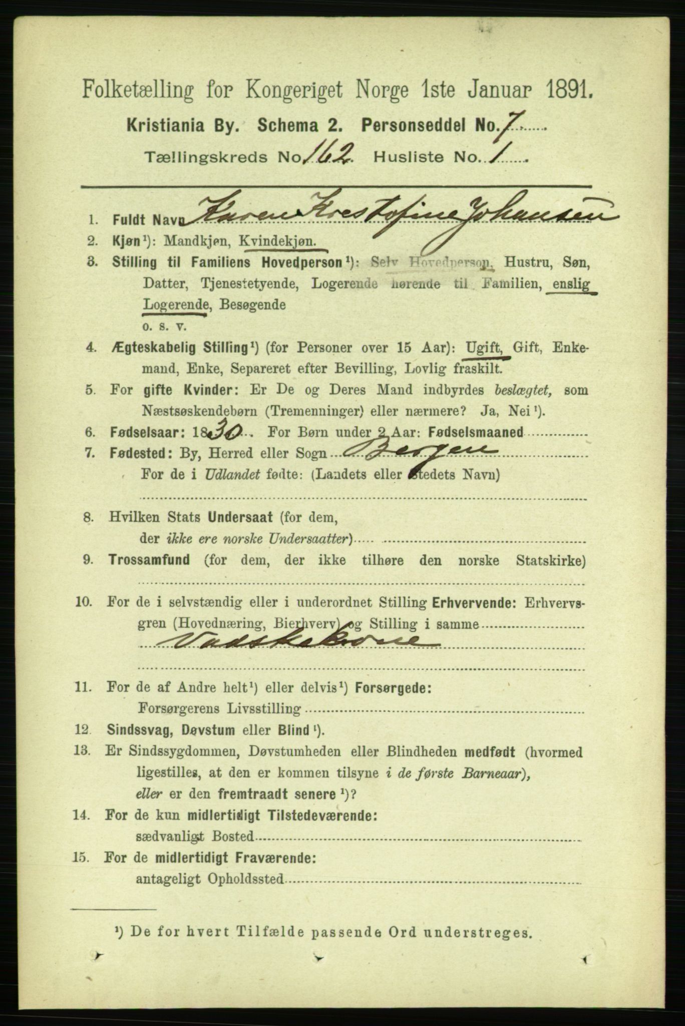 RA, 1891 census for 0301 Kristiania, 1891, p. 92586