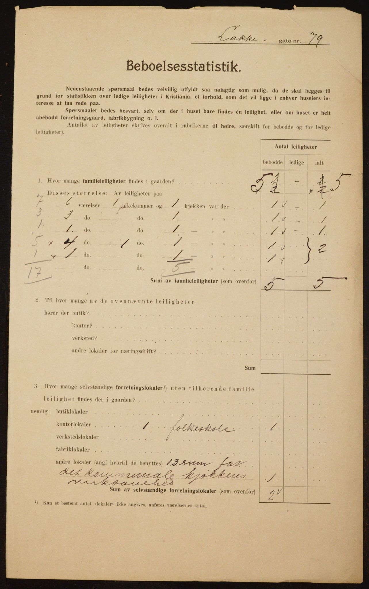 OBA, Municipal Census 1910 for Kristiania, 1910, p. 54321