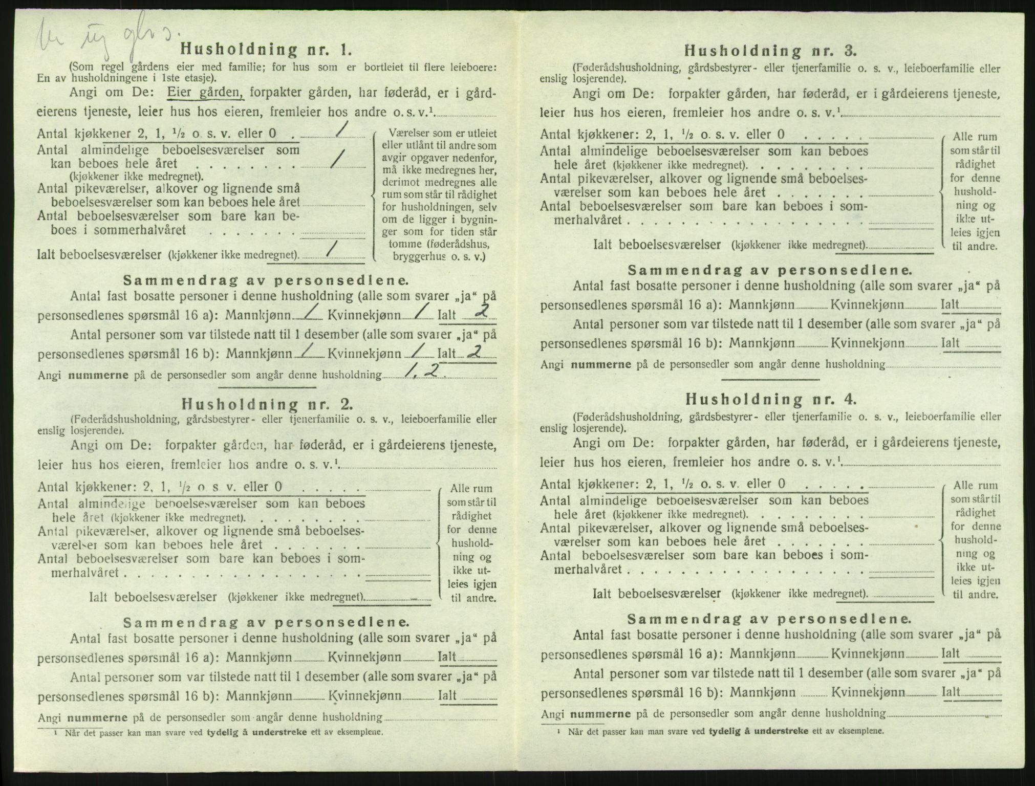 SAH, 1920 census for Etnedal, 1920, p. 783