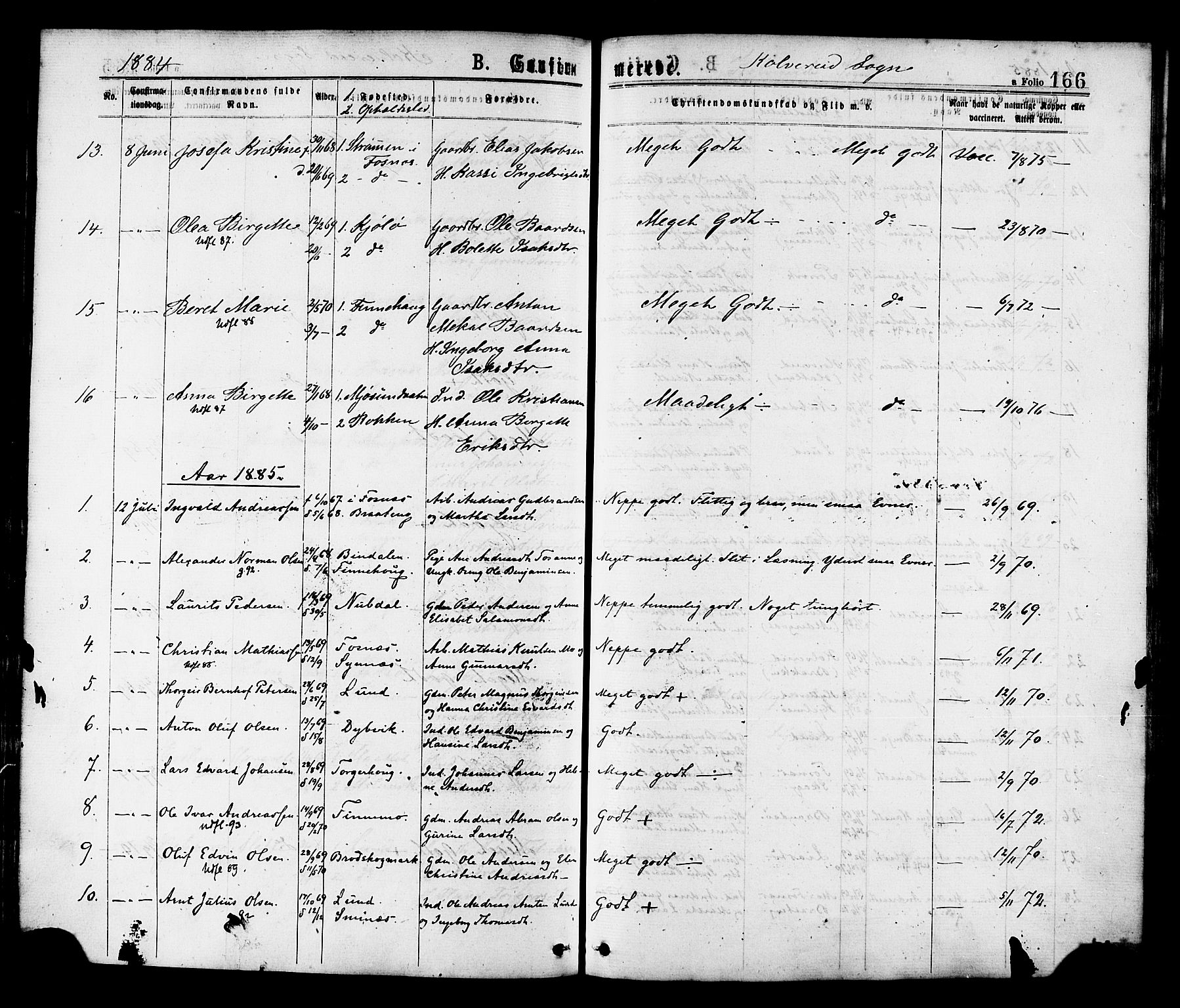 Ministerialprotokoller, klokkerbøker og fødselsregistre - Nord-Trøndelag, SAT/A-1458/780/L0642: Parish register (official) no. 780A07 /1, 1874-1885, p. 166