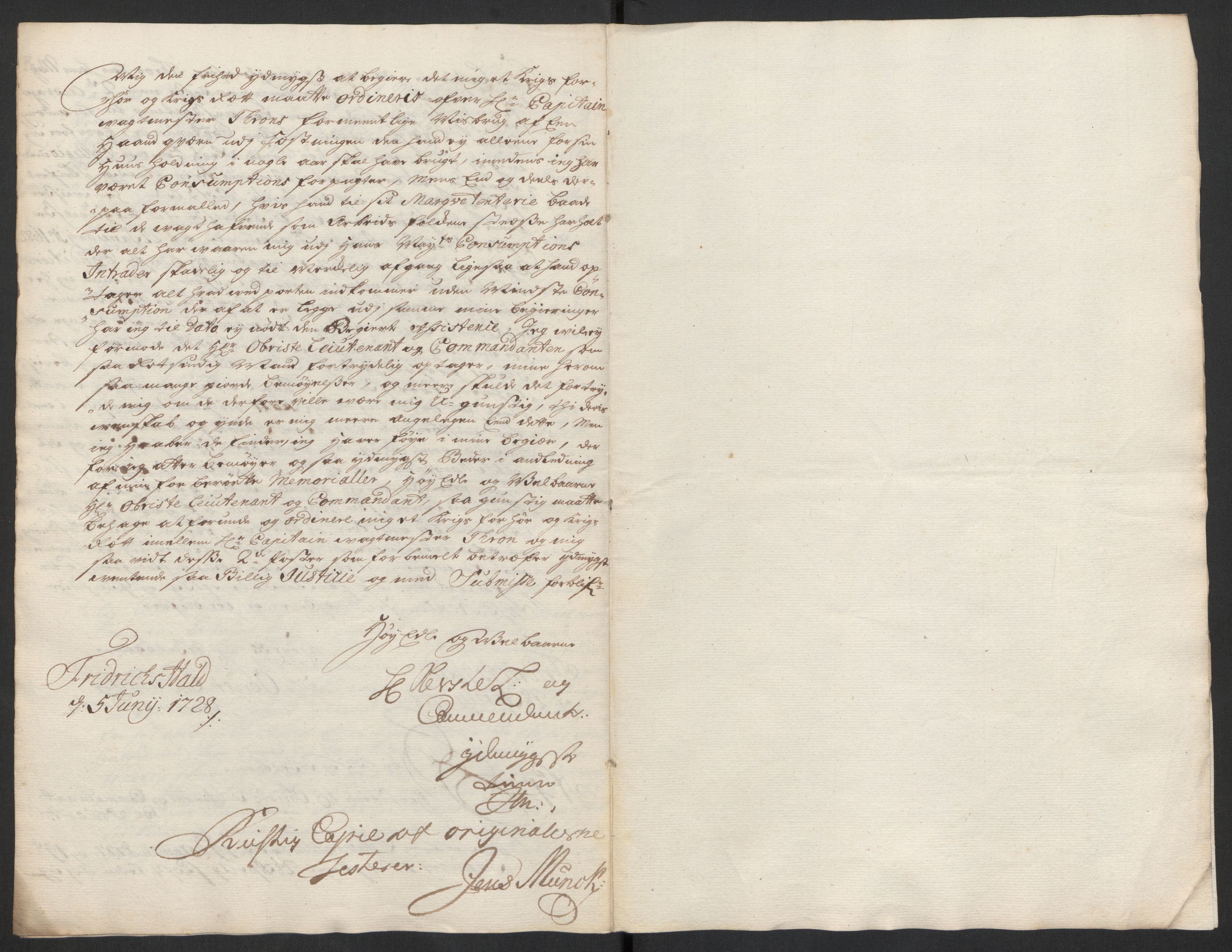 Kommanderende general (KG I) med Det norske krigsdirektorium, AV/RA-EA-5419/D/L0153: Fredriksten festning: Brev, inventarfortegnelser og regnskapsekstrakter, 1724-1729, p. 532