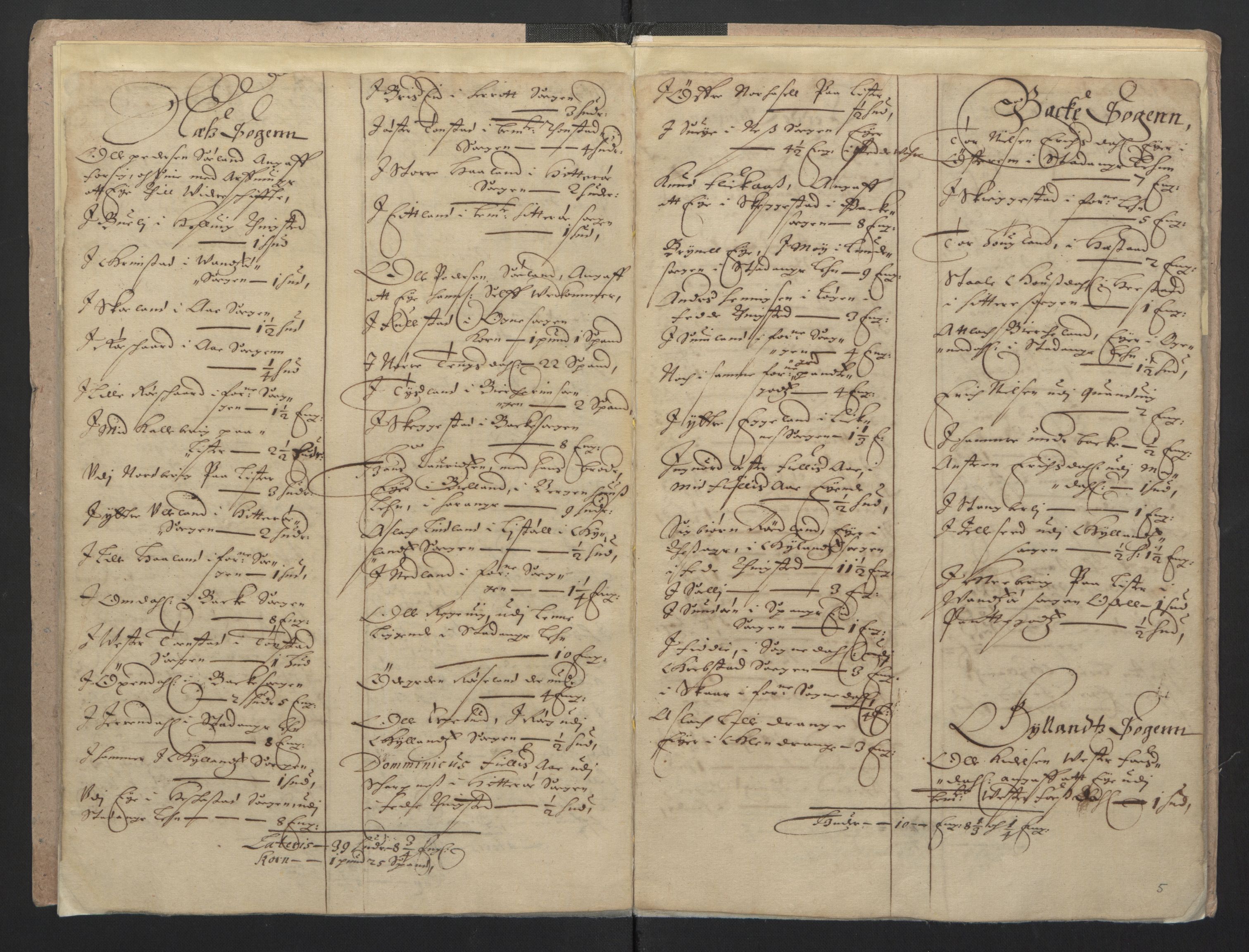 Rentekammeret inntil 1814, Realistisk ordnet avdeling, RA/EA-4070/L/L0022/0005: Agder lagdømme: / Odelsjordebok. Lista len, 1661, p. 4b-5a