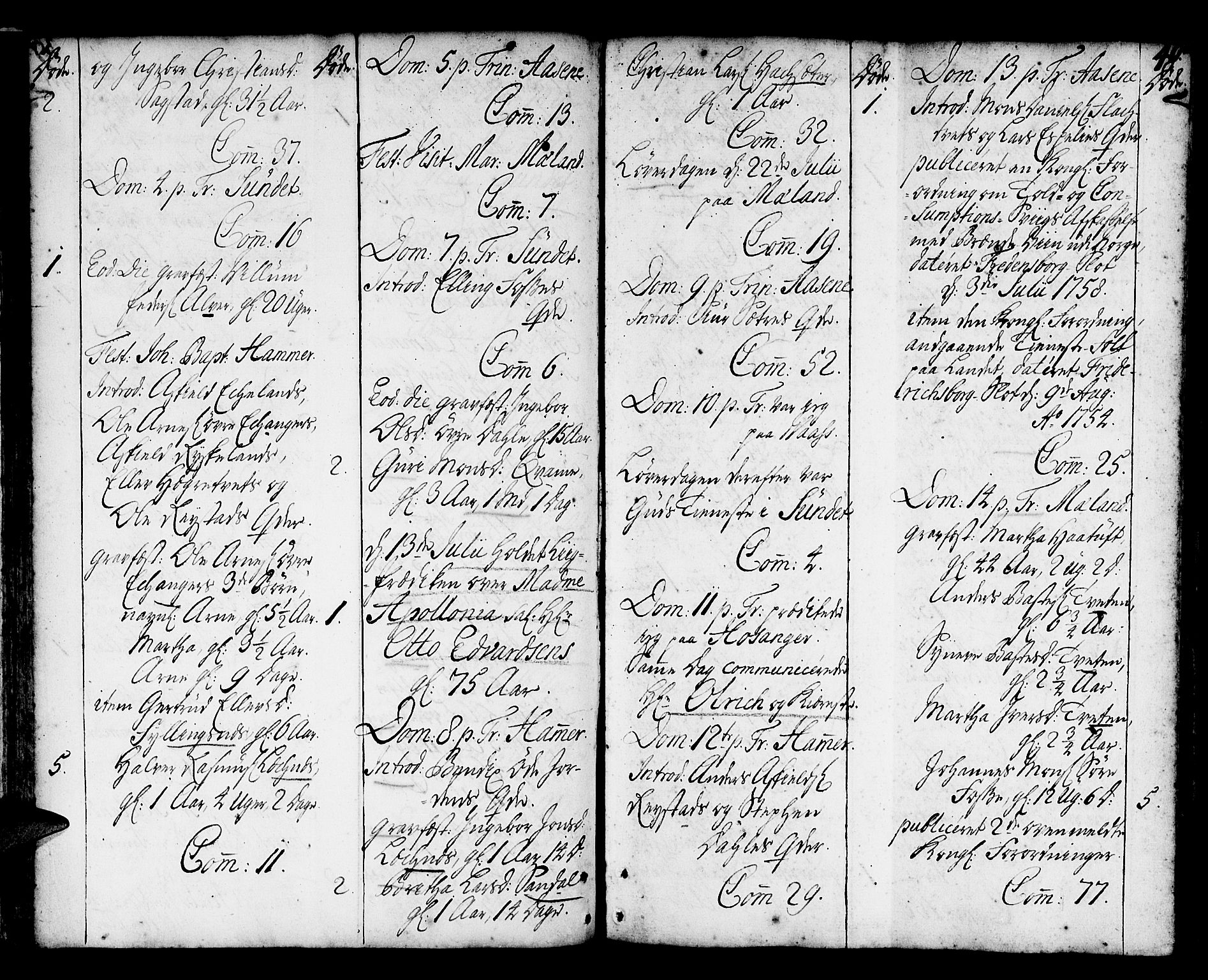 Hamre sokneprestembete, SAB/A-75501/H/Ha/Haa/Haaa/L0006: Parish register (official) no. A 6, 1750-1761, p. 40