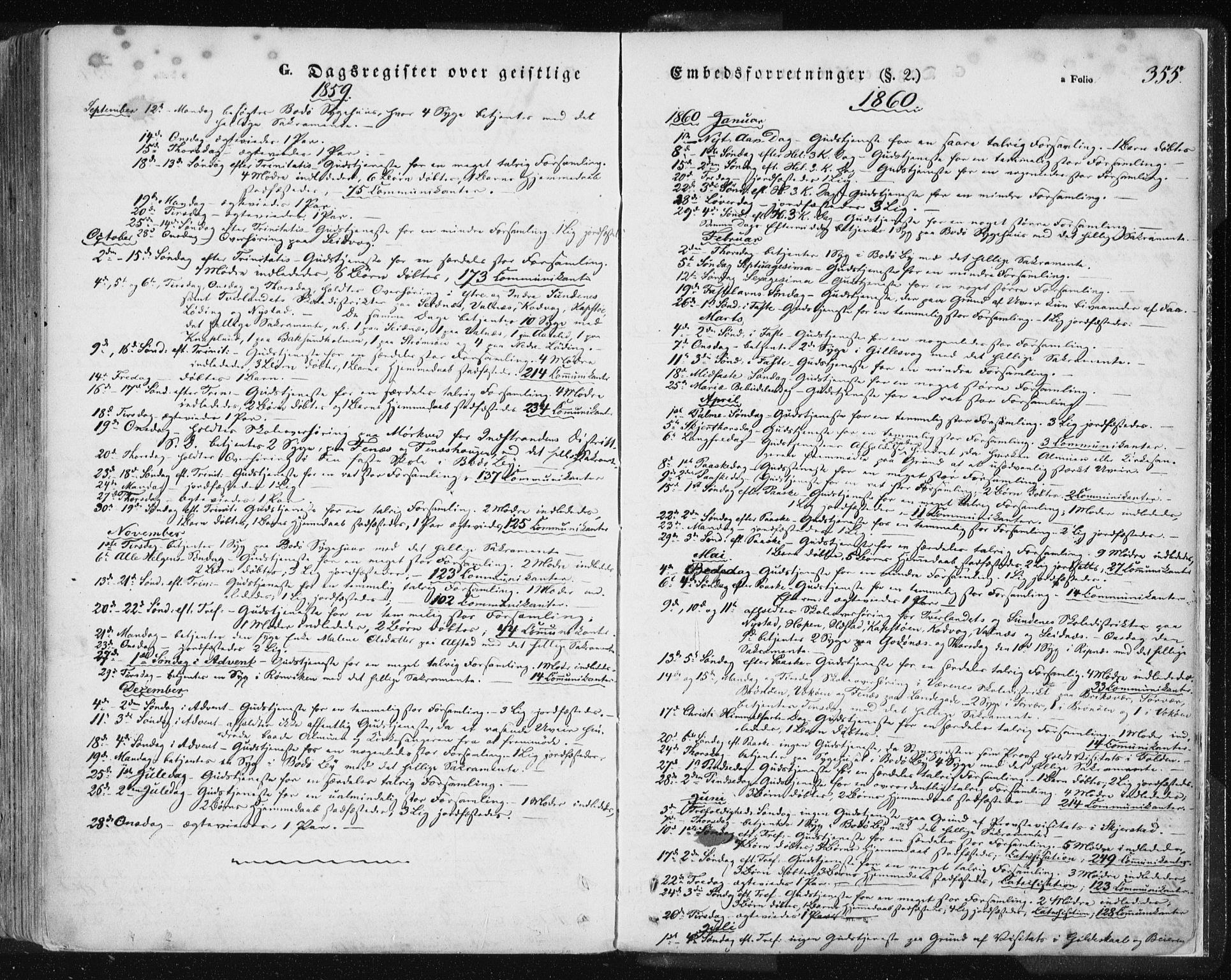 Ministerialprotokoller, klokkerbøker og fødselsregistre - Nordland, SAT/A-1459/801/L0007: Parish register (official) no. 801A07, 1845-1863, p. 355