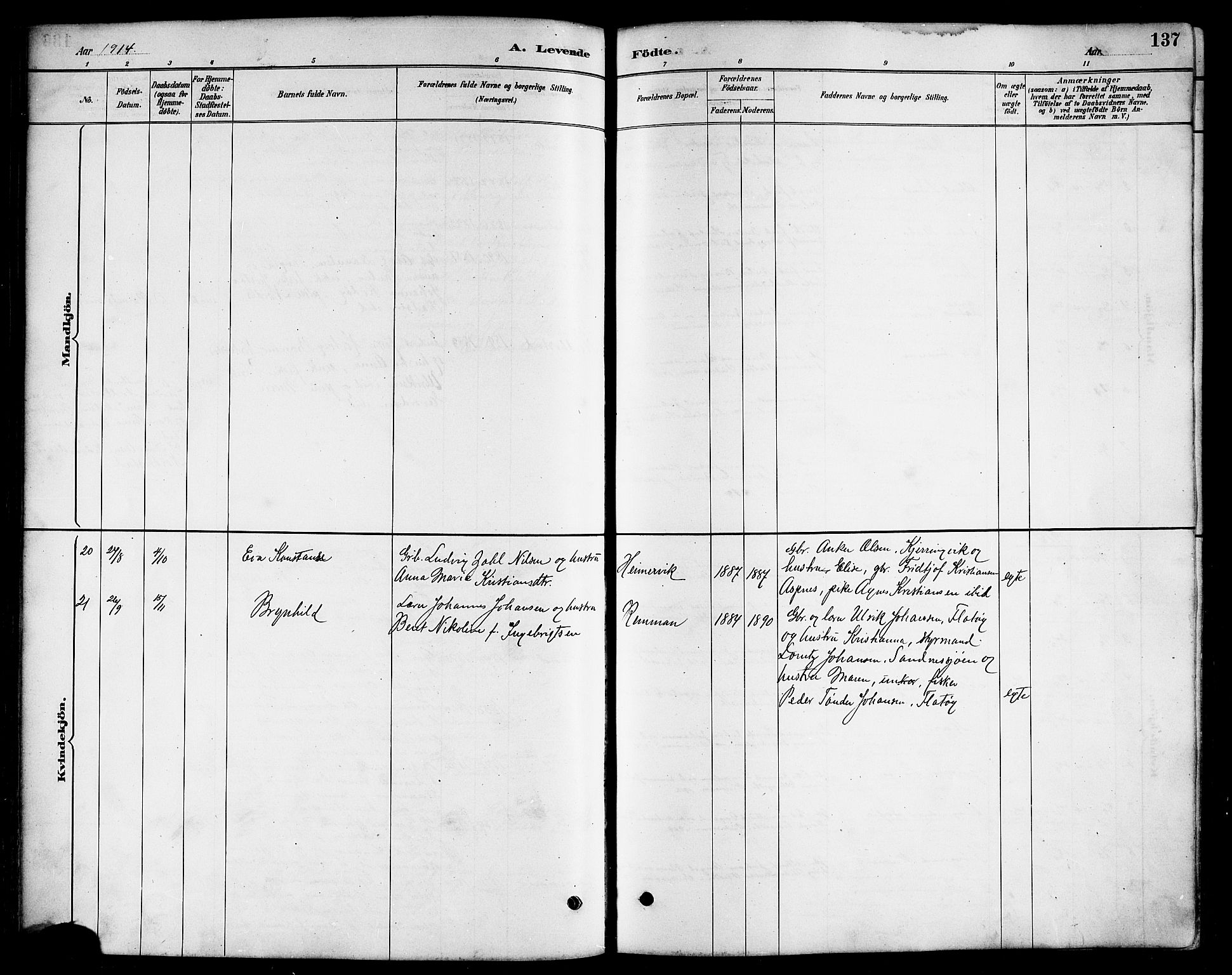 Ministerialprotokoller, klokkerbøker og fødselsregistre - Nordland, AV/SAT-A-1459/817/L0268: Parish register (copy) no. 817C03, 1884-1920, p. 137