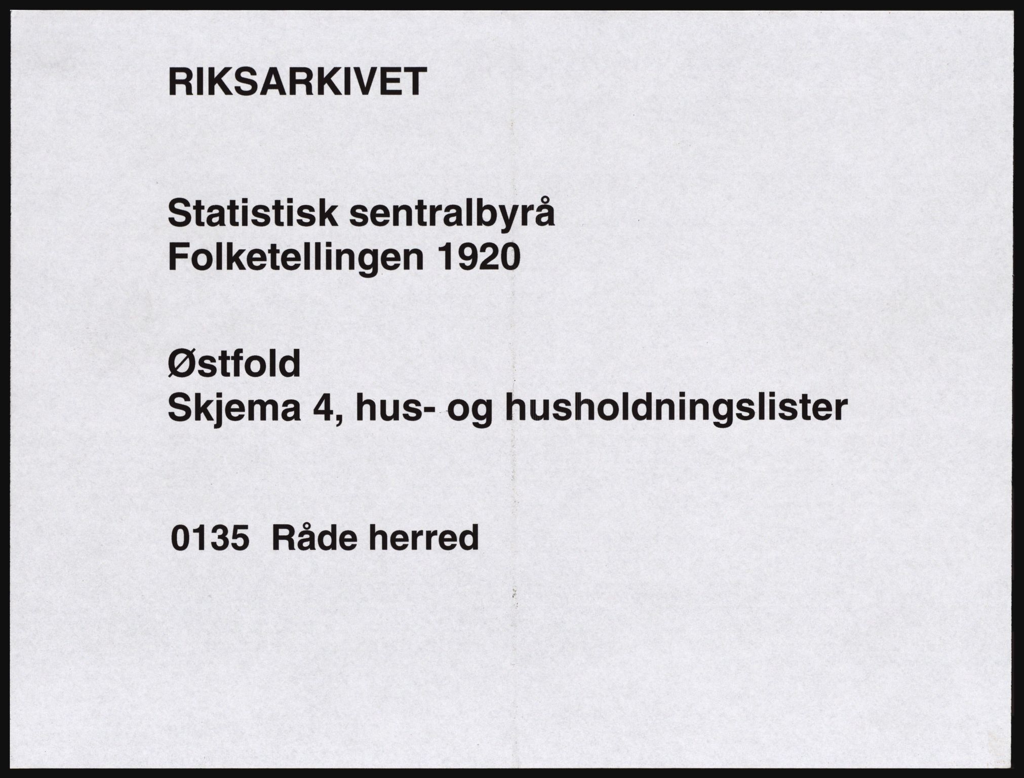 SAO, 1920 census for Råde, 1920, p. 34