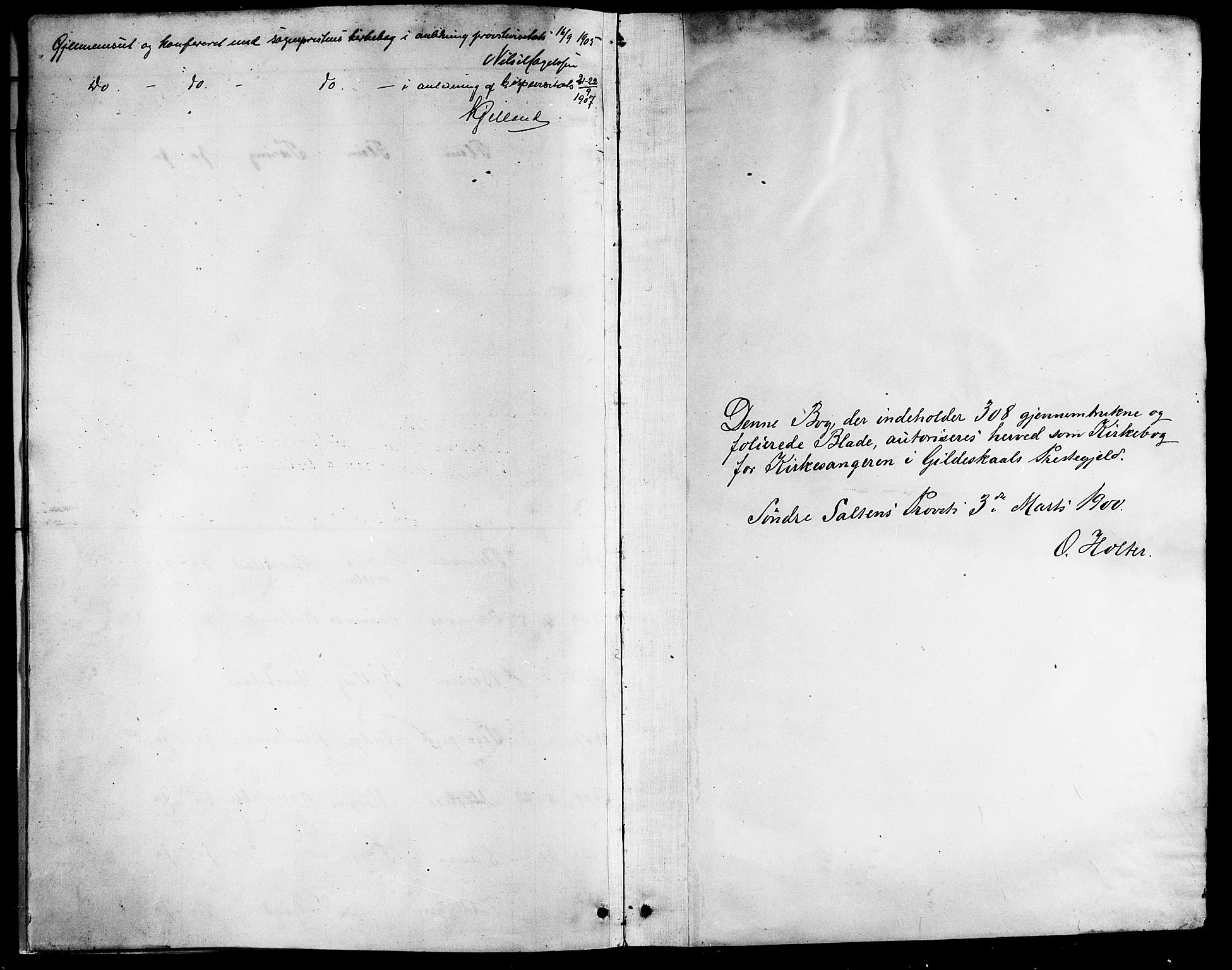 Ministerialprotokoller, klokkerbøker og fødselsregistre - Nordland, SAT/A-1459/805/L0109: Parish register (copy) no. 805C05, 1900-1911
