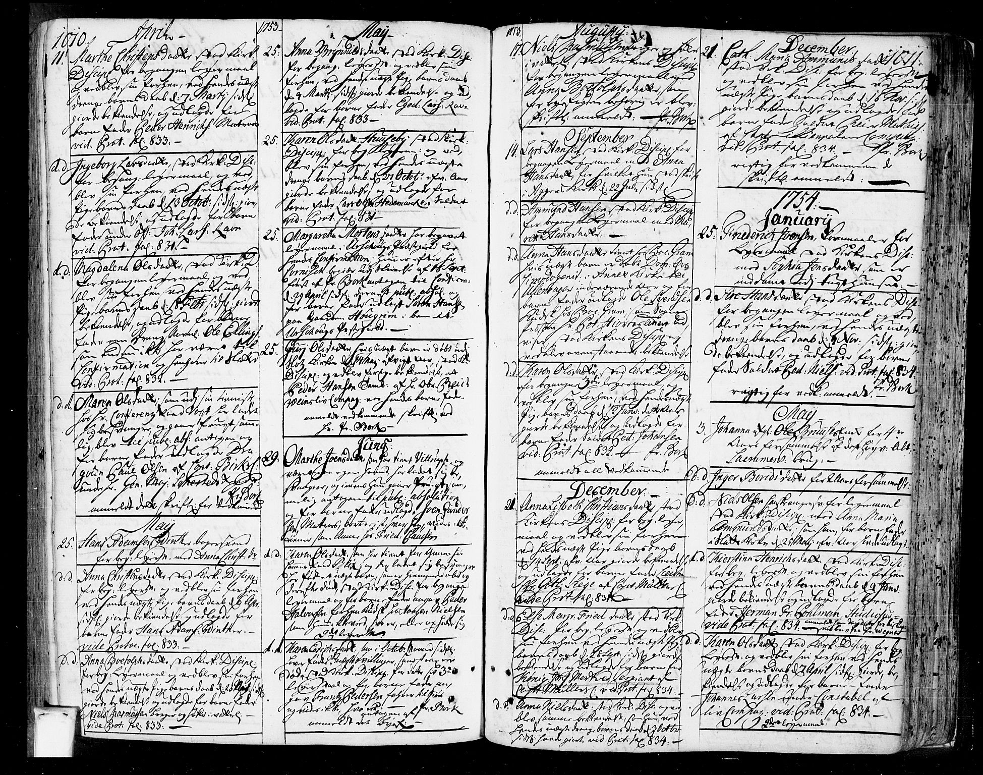 Oslo domkirke Kirkebøker, AV/SAO-A-10752/F/Fa/L0004: Parish register (official) no. 4, 1743-1786, p. 1010-1011