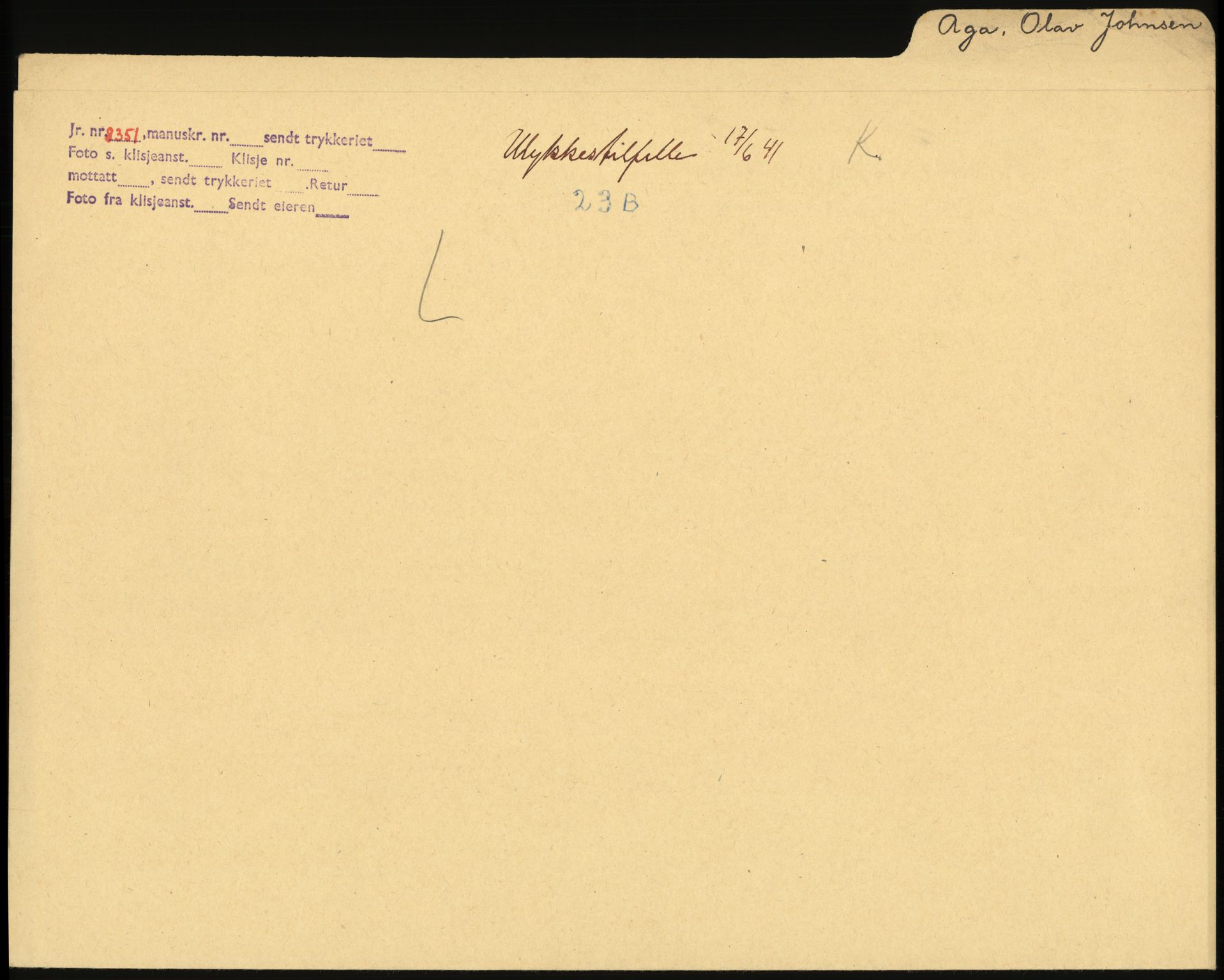 Sosialdepartementet, Våre Falne, RA/S-1708/E/Ee/L0025: Personmapper: Abelsen 01 - Amundsen, H. 65, 1945-1951, p. 435