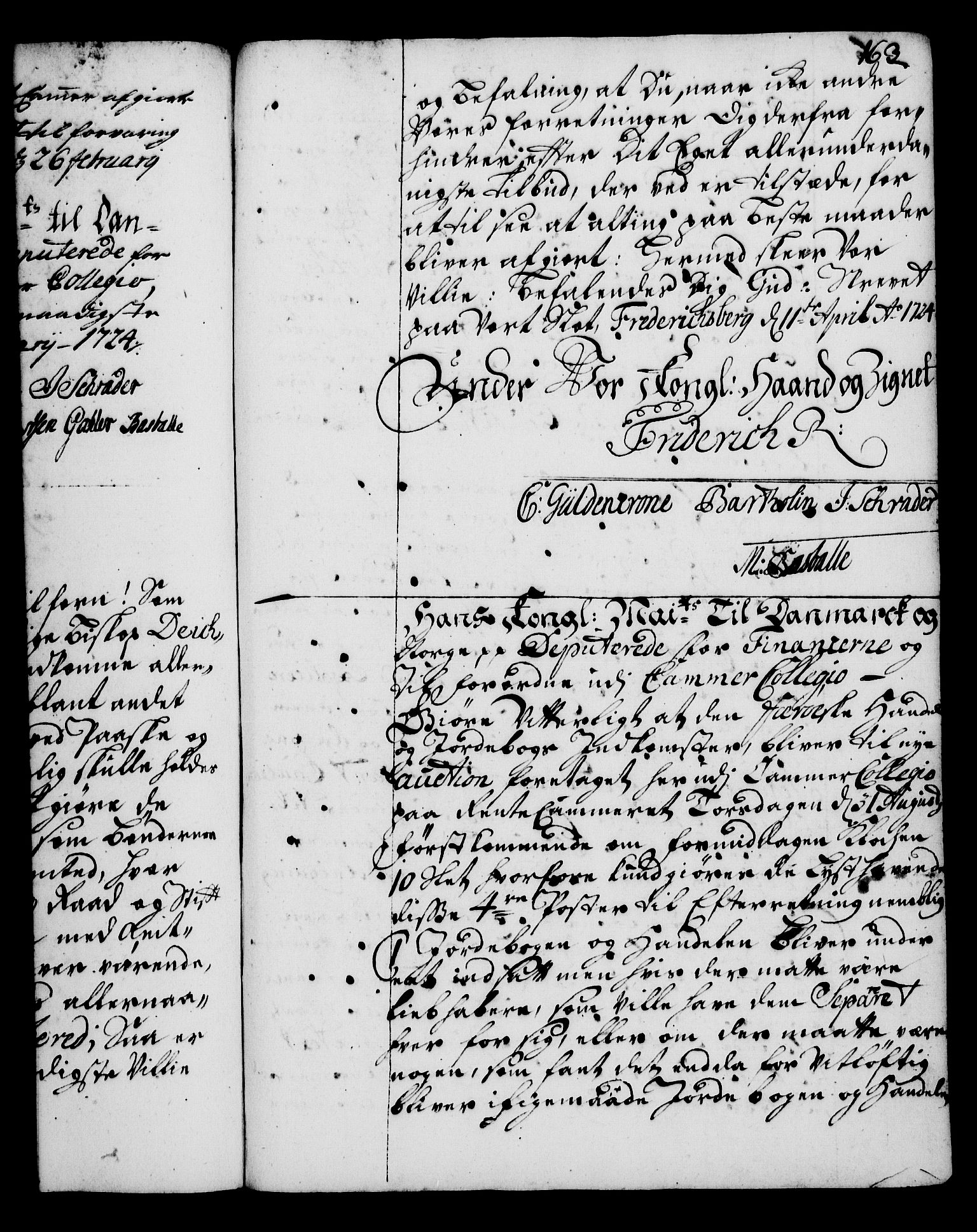 Rentekammeret, Kammerkanselliet, RA/EA-3111/G/Gg/Gga/L0002: Norsk ekspedisjonsprotokoll med register (merket RK 53.2), 1723-1727, p. 163
