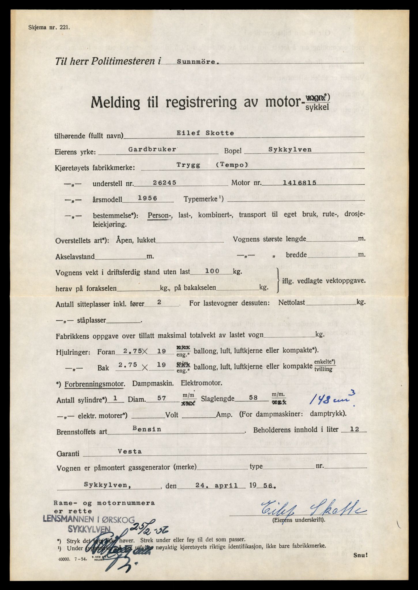 Møre og Romsdal vegkontor - Ålesund trafikkstasjon, AV/SAT-A-4099/F/Fe/L0039: Registreringskort for kjøretøy T 13361 - T 13530, 1927-1998, p. 1894