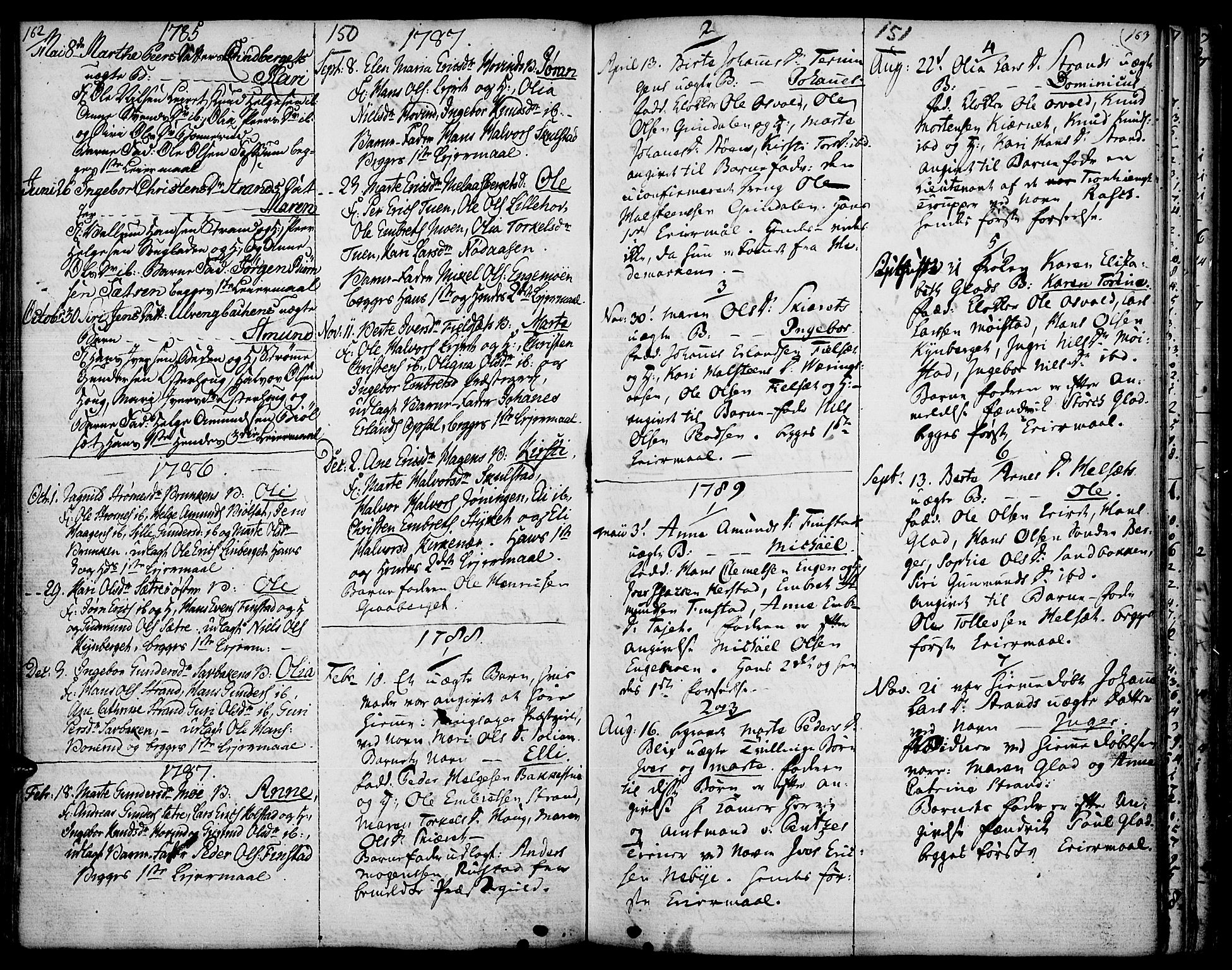 Elverum prestekontor, AV/SAH-PREST-044/H/Ha/Haa/L0005: Parish register (official) no. 5, 1777-1793, p. 150-151