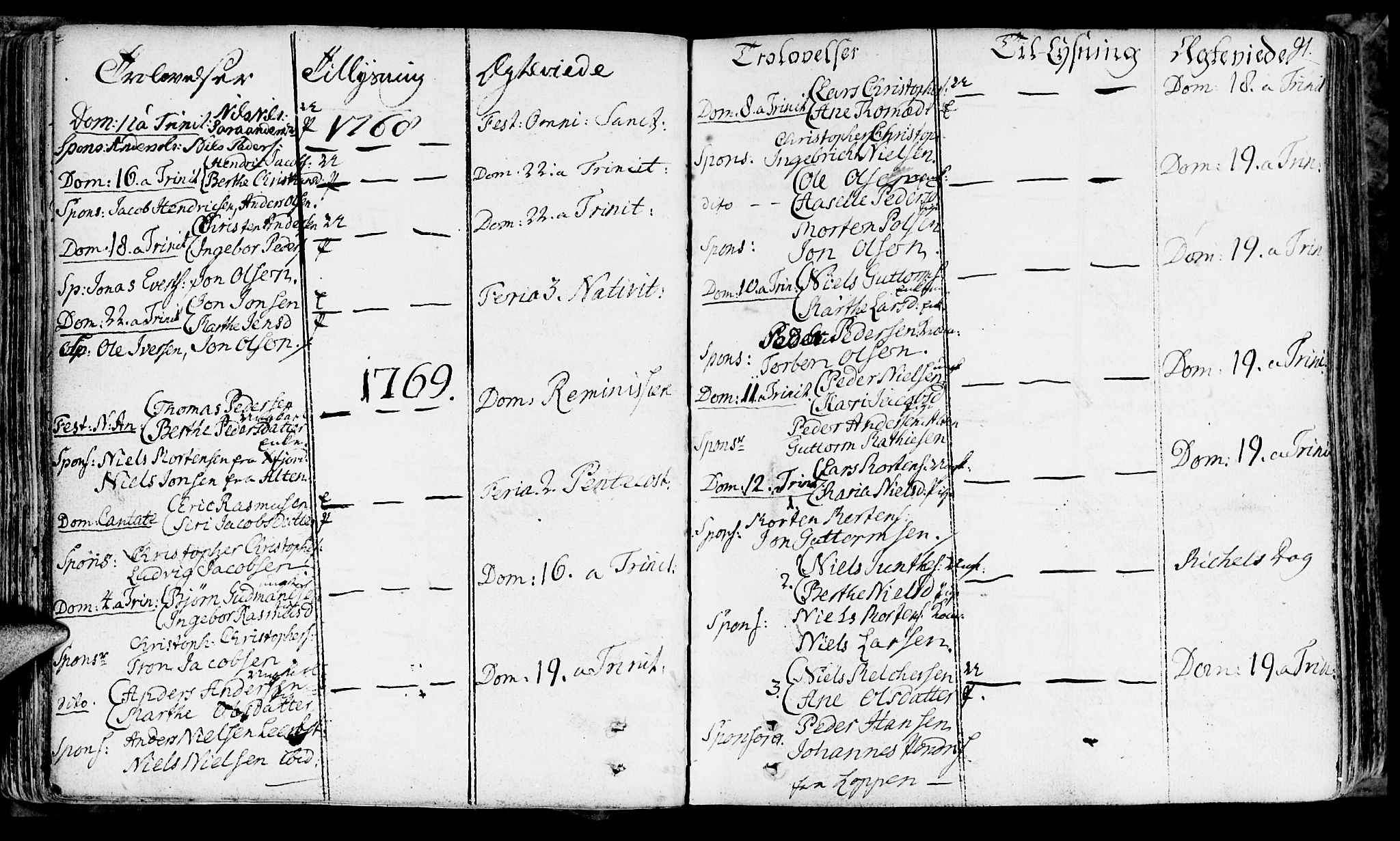 Talvik sokneprestkontor, SATØ/S-1337/H/Ha/L0004kirke: Parish register (official) no. 4, 1752-1772, p. 91