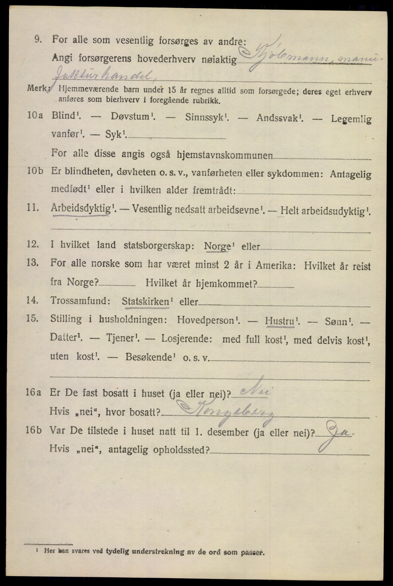 SAKO, 1920 census for Flesberg, 1920, p. 966