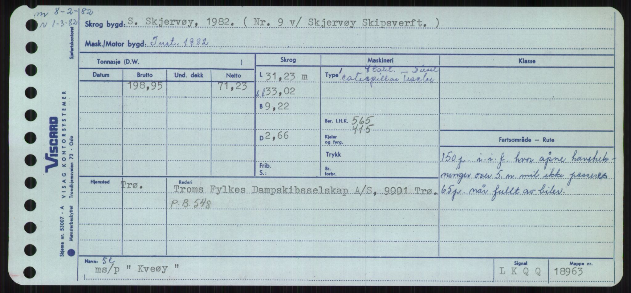 Sjøfartsdirektoratet med forløpere, Skipsmålingen, AV/RA-S-1627/H/Ha/L0003/0002: Fartøy, Hilm-Mar / Fartøy, Kom-Mar, p. 147