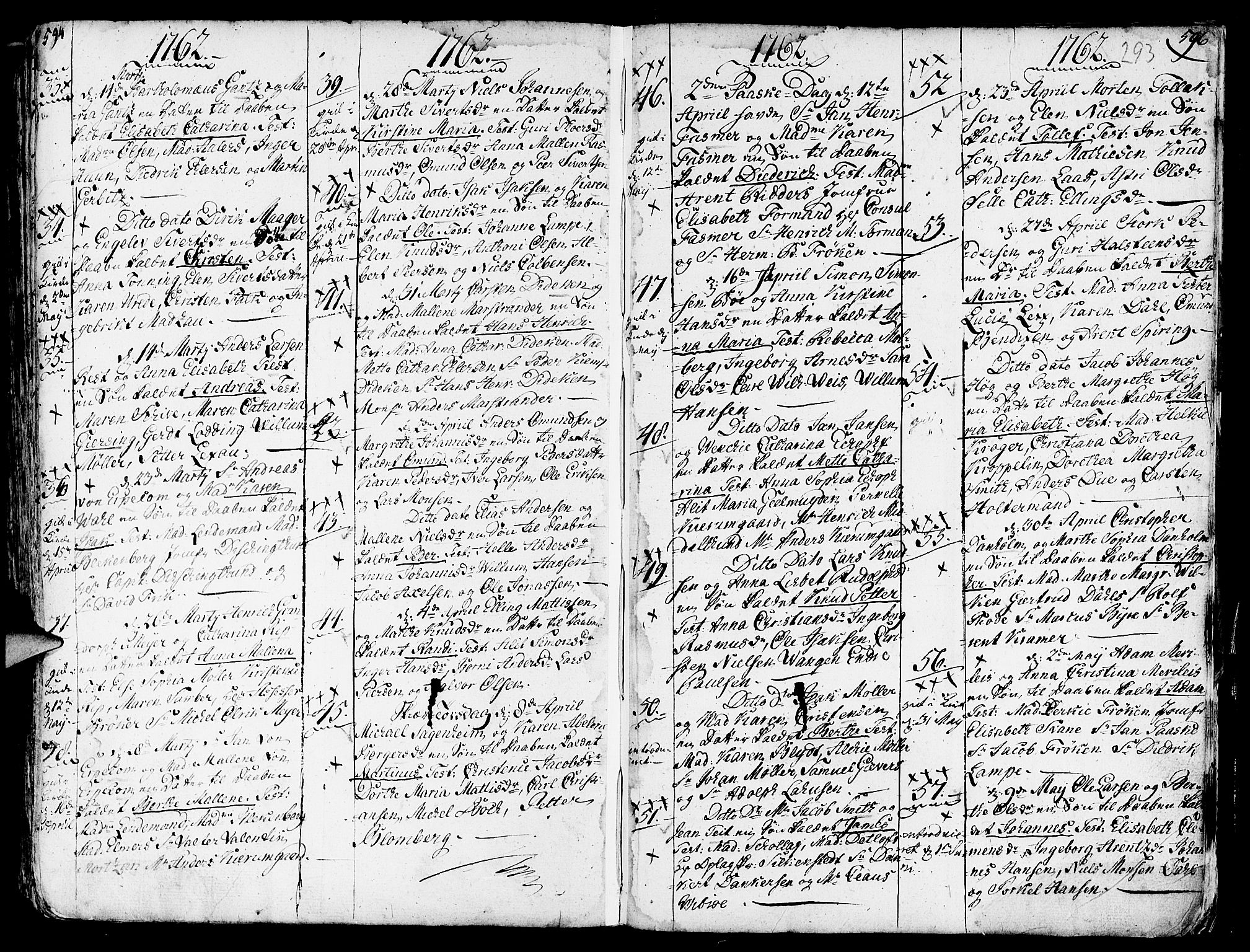 Nykirken Sokneprestembete, AV/SAB-A-77101/H/Haa/L0003: Parish register (official) no. A 3, 1717-1764, p. 293