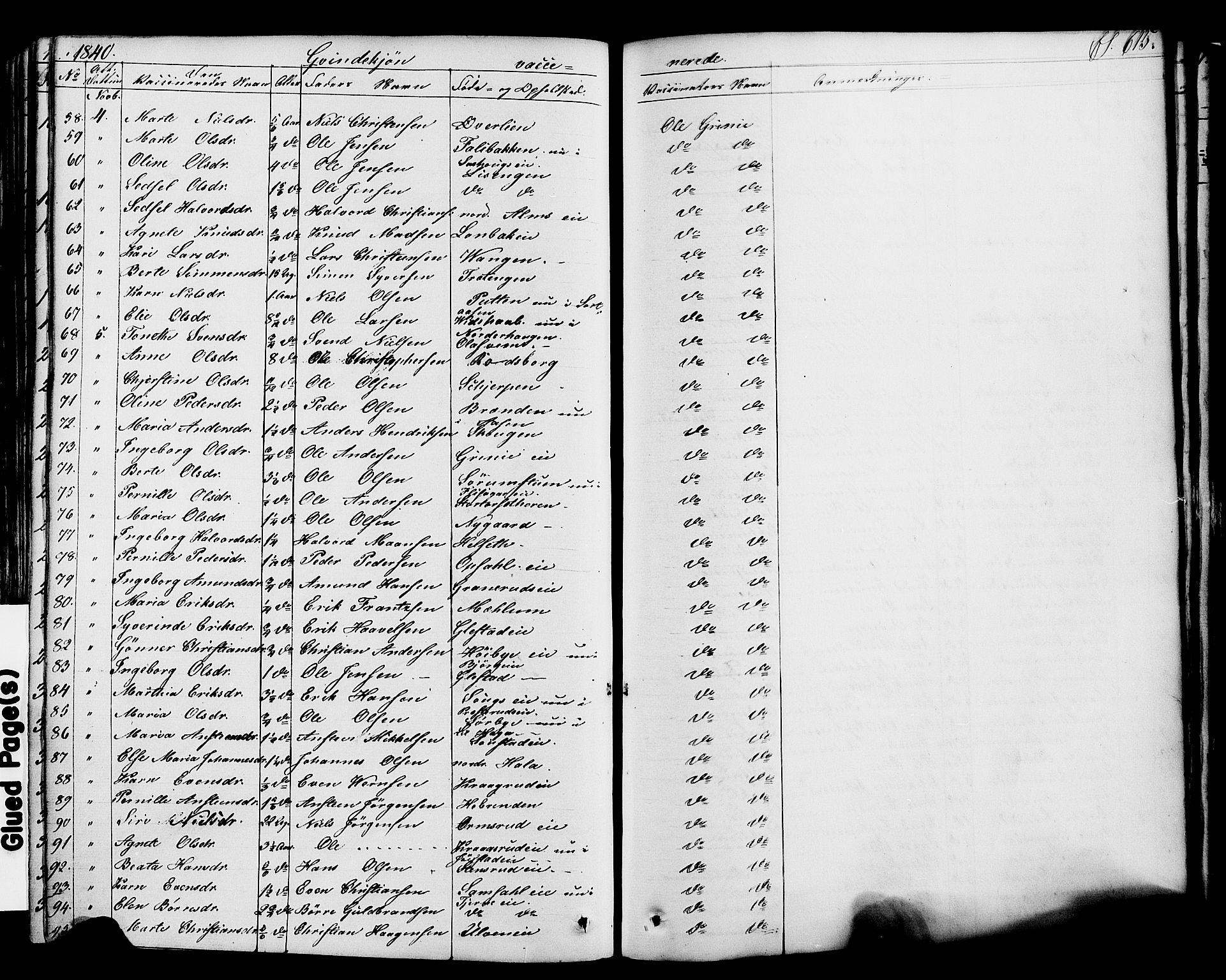 Ringsaker prestekontor, AV/SAH-PREST-014/K/Ka/L0008: Parish register (official) no. 8, 1837-1850, p. 615