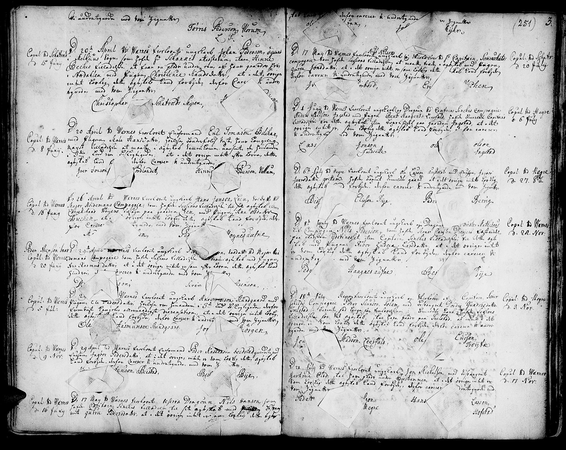 Ministerialprotokoller, klokkerbøker og fødselsregistre - Nord-Trøndelag, SAT/A-1458/709/L0056: Parish register (official) no. 709A04, 1740-1756, p. 251