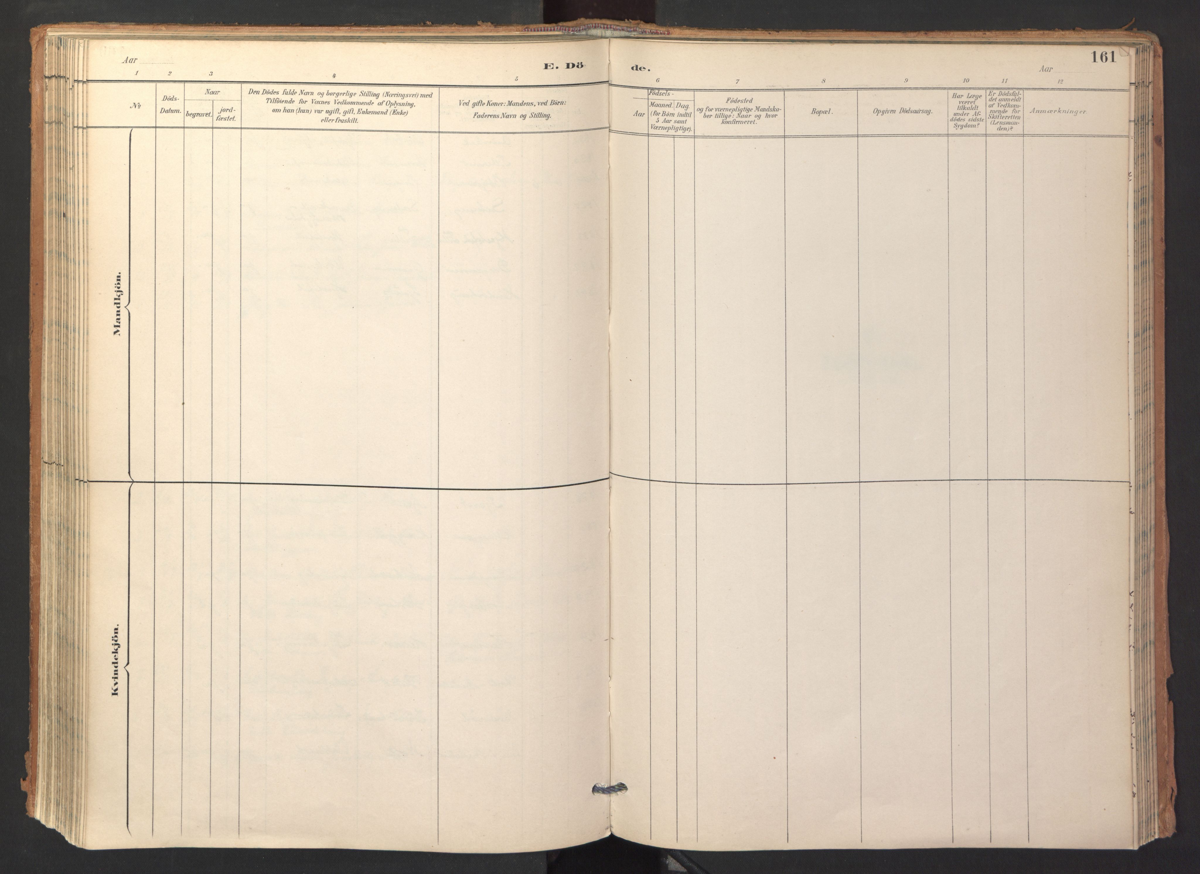 Ministerialprotokoller, klokkerbøker og fødselsregistre - Sør-Trøndelag, SAT/A-1456/688/L1025: Parish register (official) no. 688A02, 1891-1909, p. 161