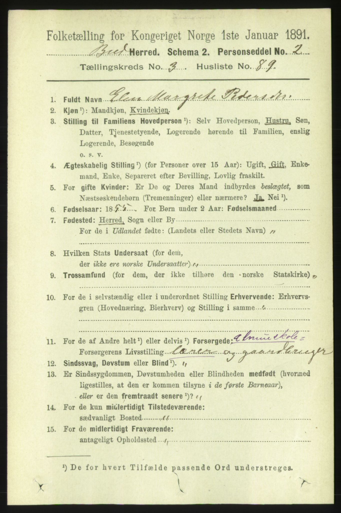 RA, 1891 census for 1549 Bud, 1891, p. 2053