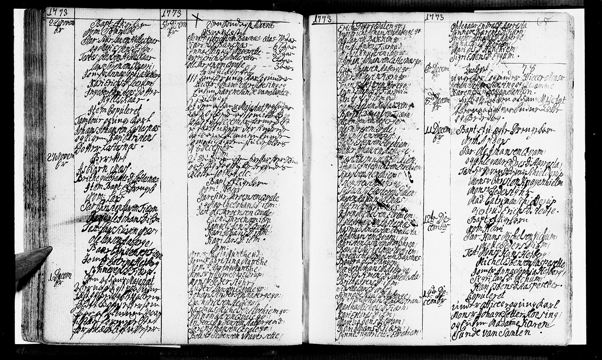 Sogndal sokneprestembete, SAB/A-81301/H/Haa/Haaa/L0005: Parish register (official) no. A 5, 1768-1782, p. 65