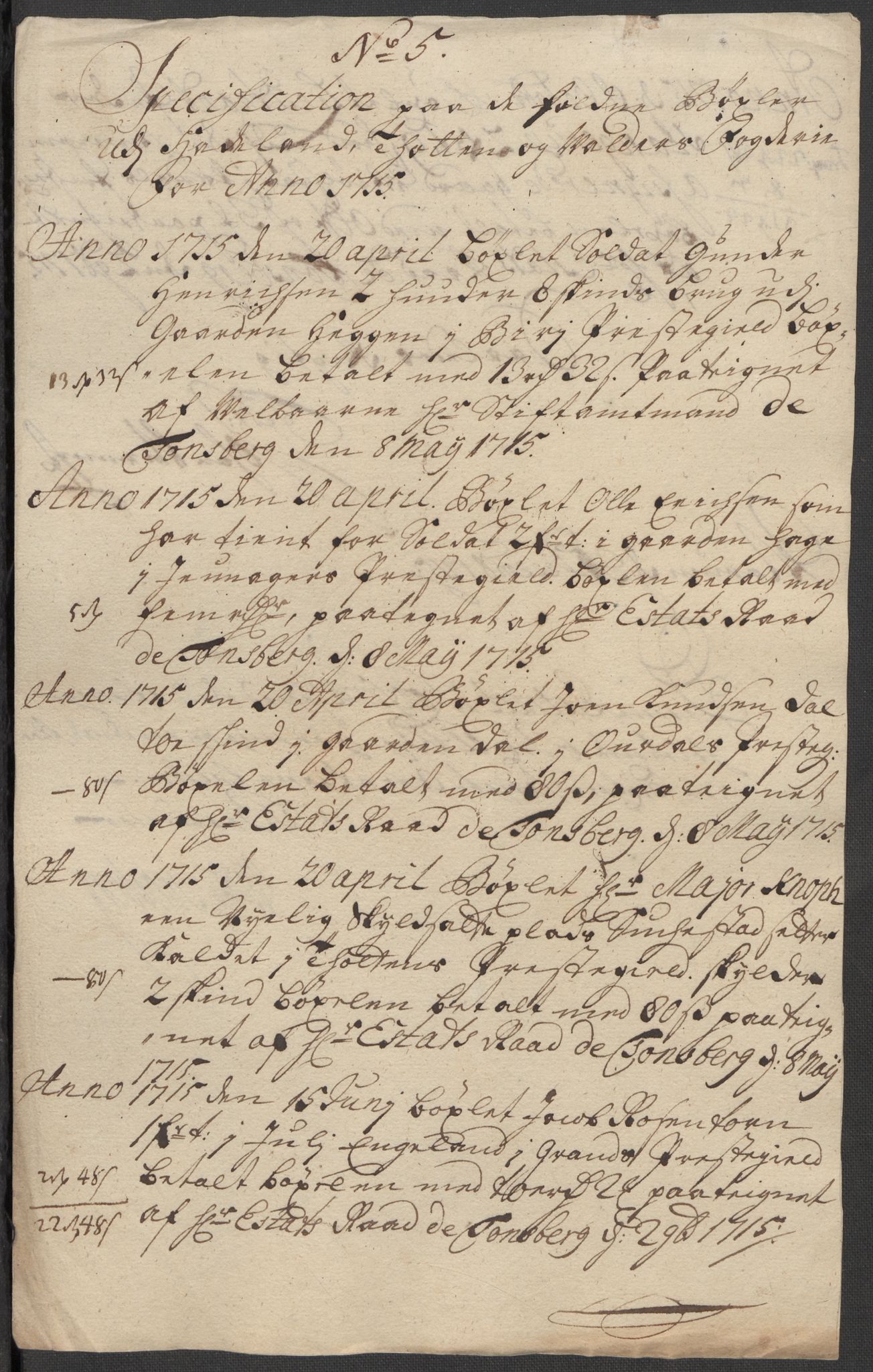 Rentekammeret inntil 1814, Reviderte regnskaper, Fogderegnskap, AV/RA-EA-4092/R18/L1314: Fogderegnskap Hadeland, Toten og Valdres, 1715, p. 309