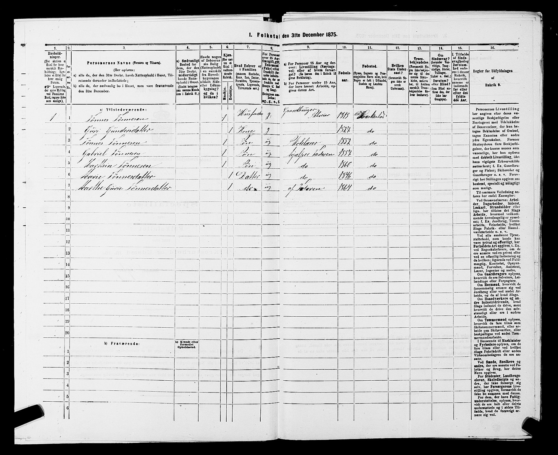 SAST, 1875 census for 1112P Lund, 1875, p. 630