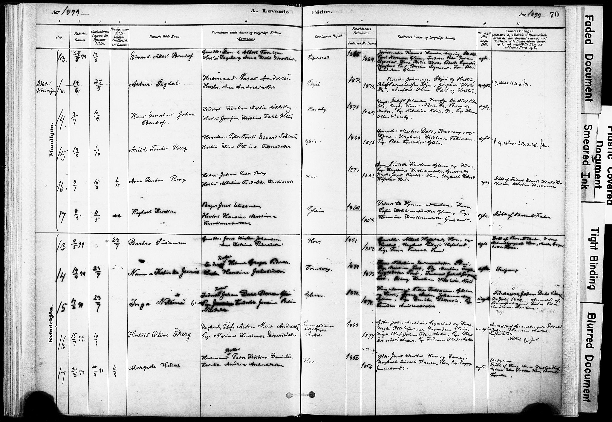 Ministerialprotokoller, klokkerbøker og fødselsregistre - Nordland, SAT/A-1459/835/L0525: Parish register (official) no. 835A03I, 1881-1910, p. 70