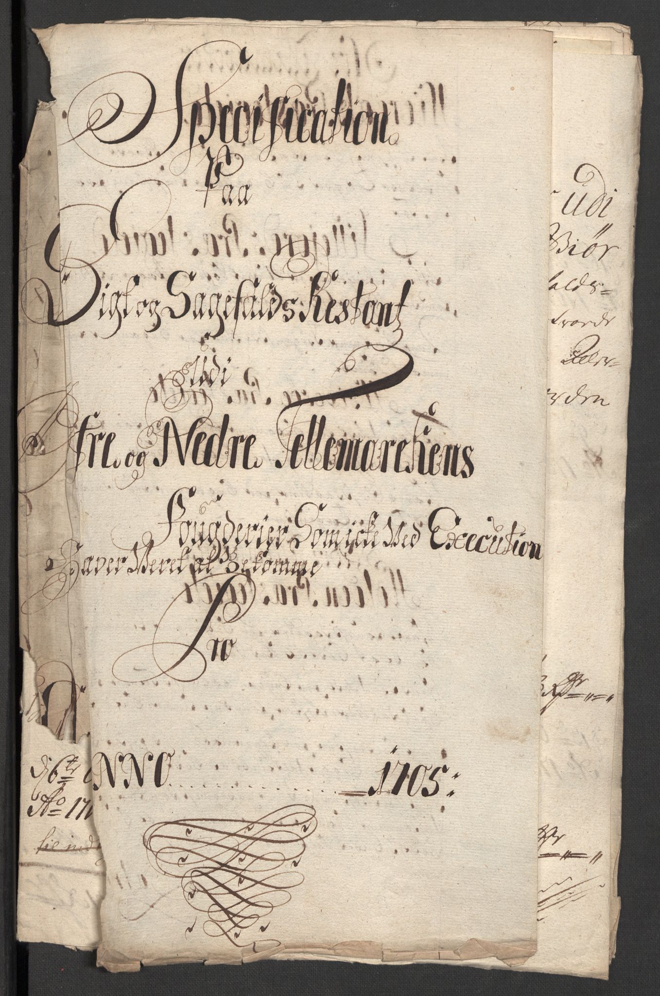 Rentekammeret inntil 1814, Reviderte regnskaper, Fogderegnskap, AV/RA-EA-4092/R36/L2113: Fogderegnskap Øvre og Nedre Telemark og Bamble, 1705, p. 41