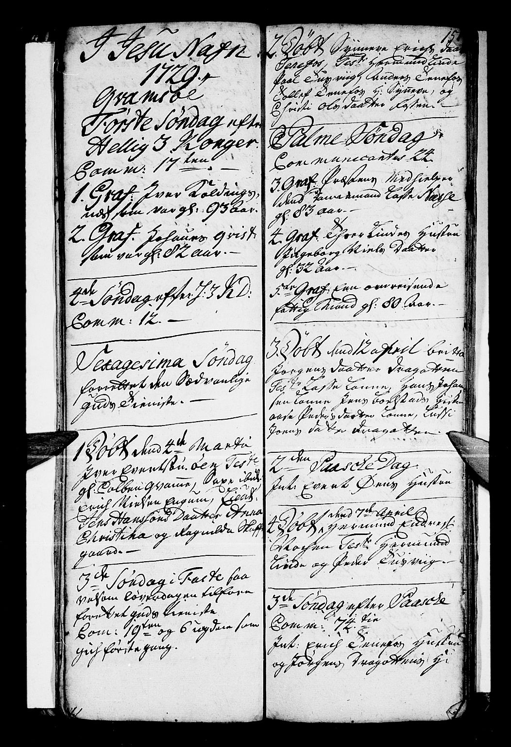 Vik sokneprestembete, SAB/A-81501: Parish register (official) no. A 1 /4, 1727-1740, p. 151