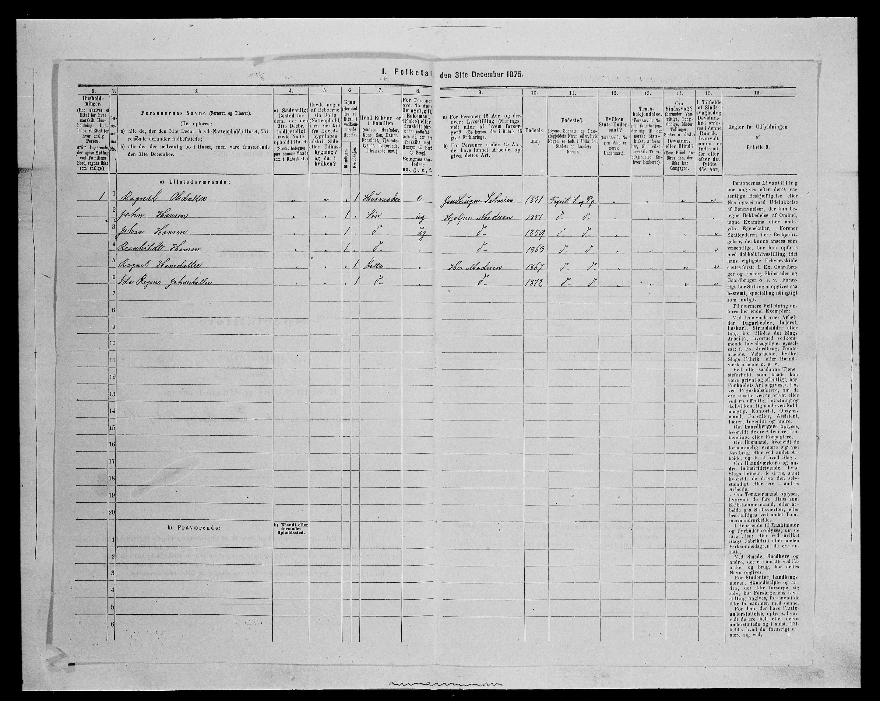 SAH, 1875 census for 0428P Trysil, 1875, p. 790