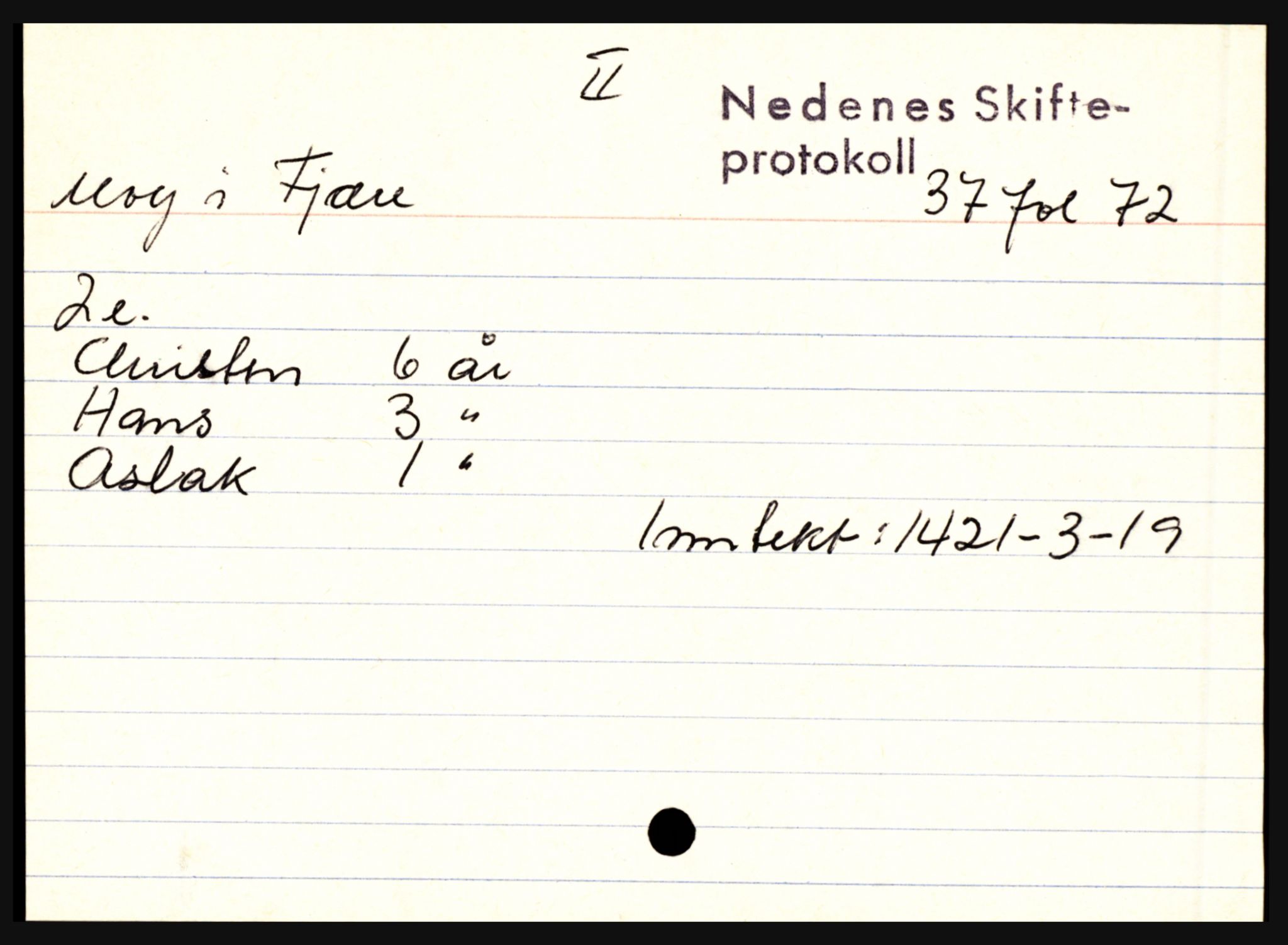 Nedenes sorenskriveri før 1824, AV/SAK-1221-0007/H, p. 20087